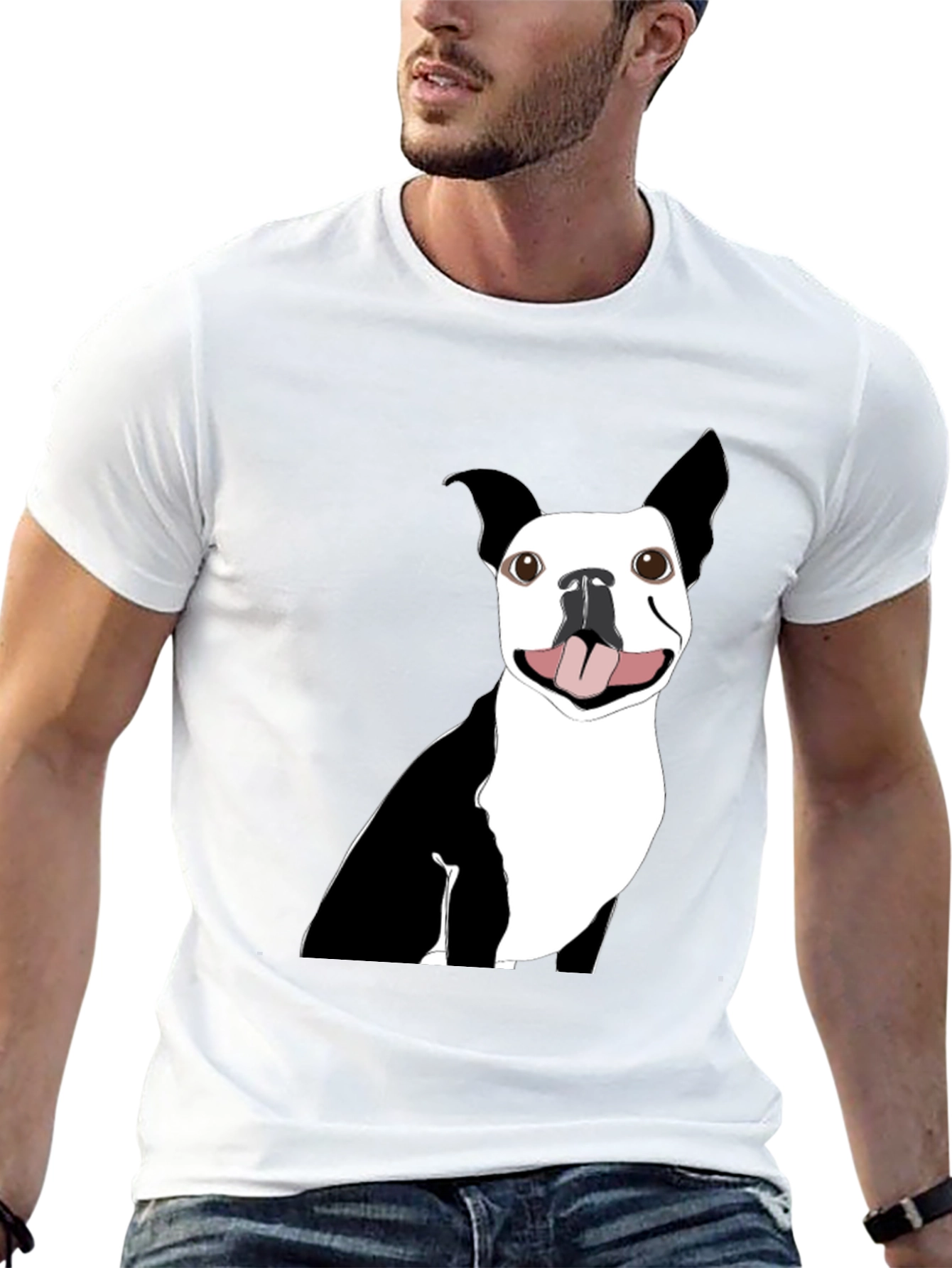 Black Boston Terrier Graphic Tee - Soft Cotton Blend view 13