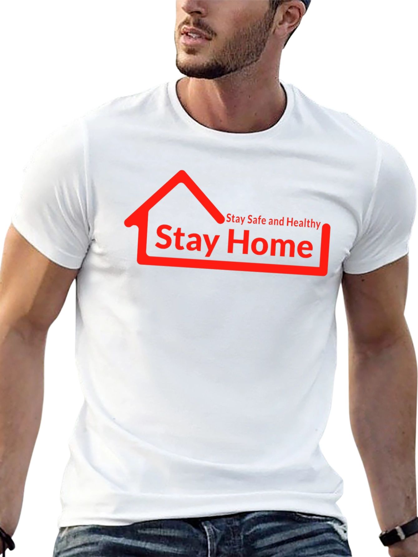 Black Stay Home Graphic Tee - Comfort & Style! view 13