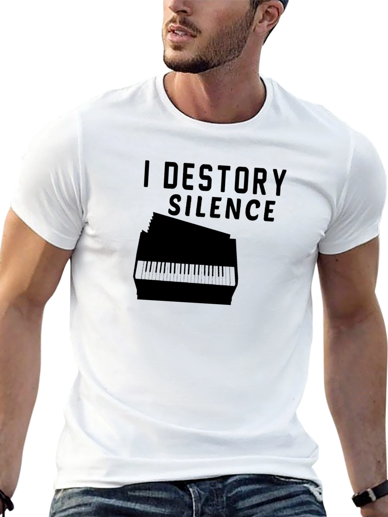 Black I Destroy Silence T-Shirt - Musician Tee view 13