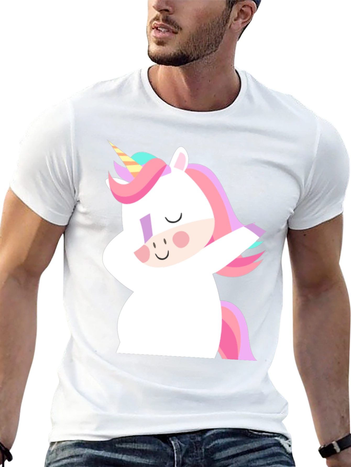 Black Unicorn Dab Black T-Shirt view 13