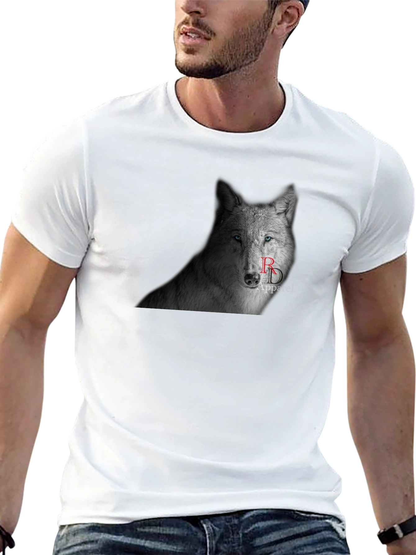 Black Wolf Graphic T-Shirt - Black Crew Neck Tee view 13