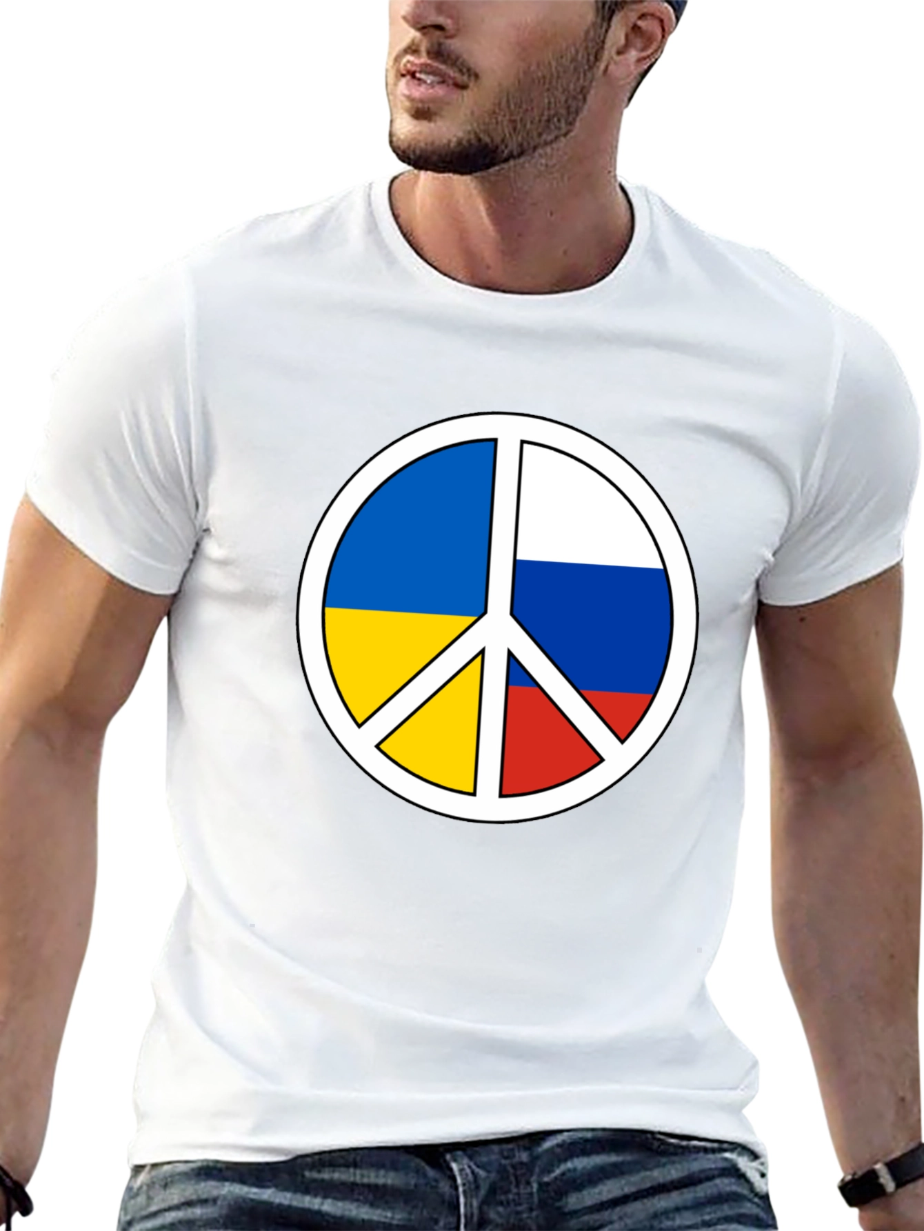 Black Peace Ukraine Russia T-Shirt view 13