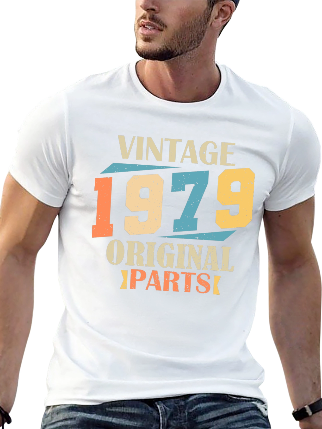 Black Vintage 1979 Original Parts Graphic T-Shirt view 13