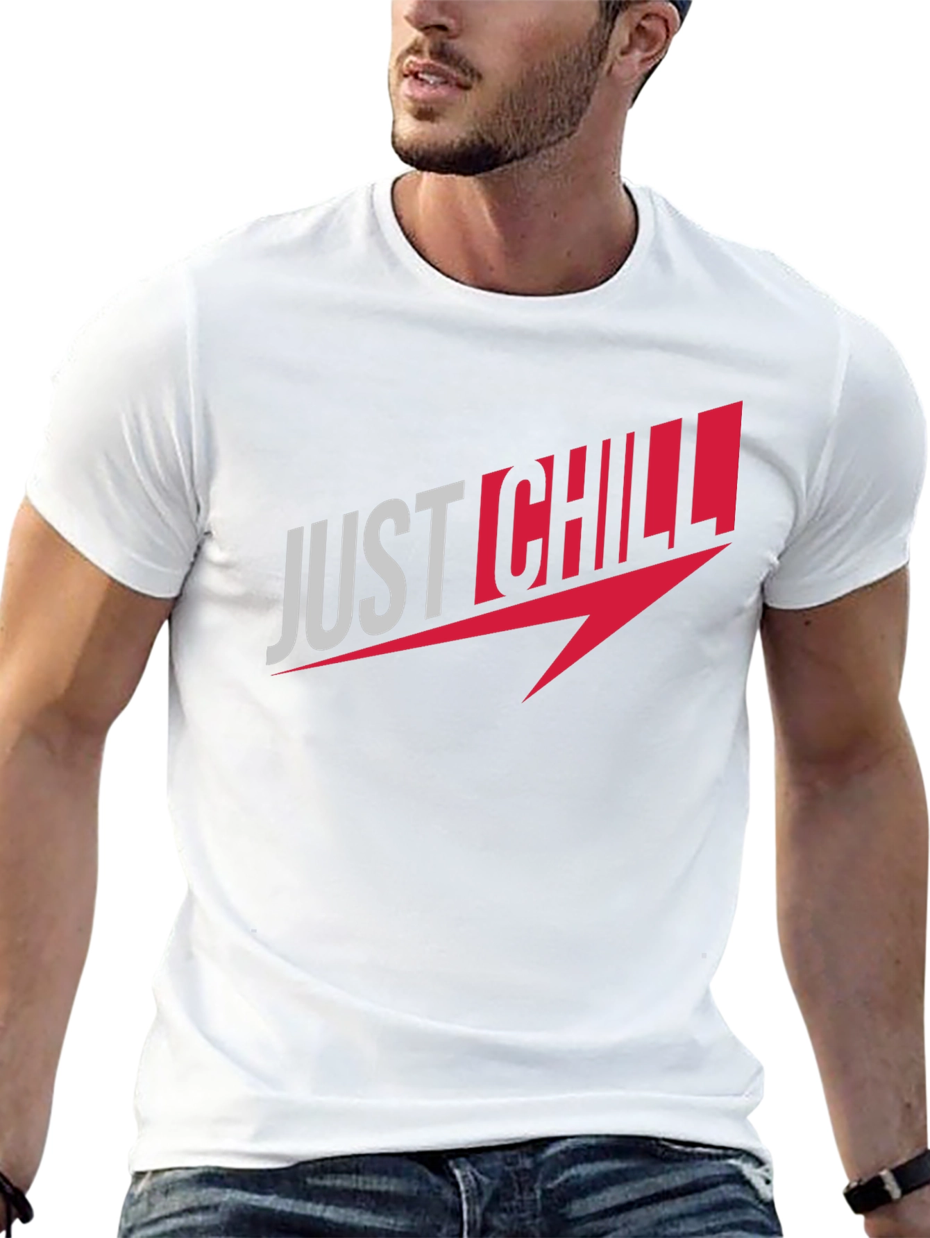 Black Just Chill Graphic Tee - Comfort Fit view 13