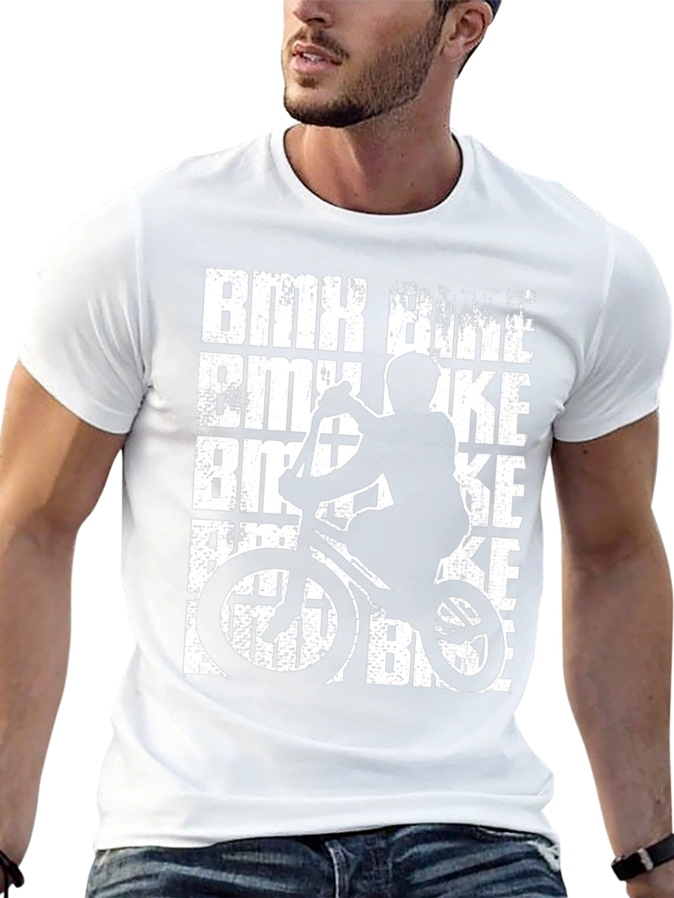 Black BMX Bike Graphic Tee - Ride in Style view 13