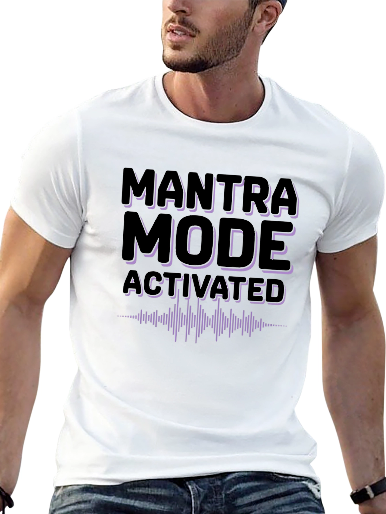 Black Mantra Mode Activated T-Shirt - Relax & Focus view 13