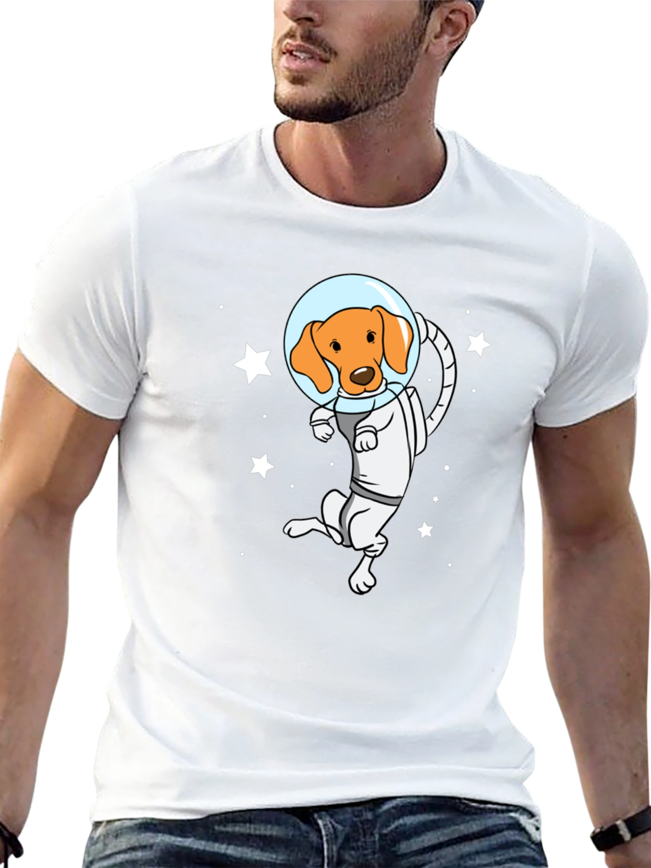 Black Dog Astronaut Graphic T-Shirt view 13