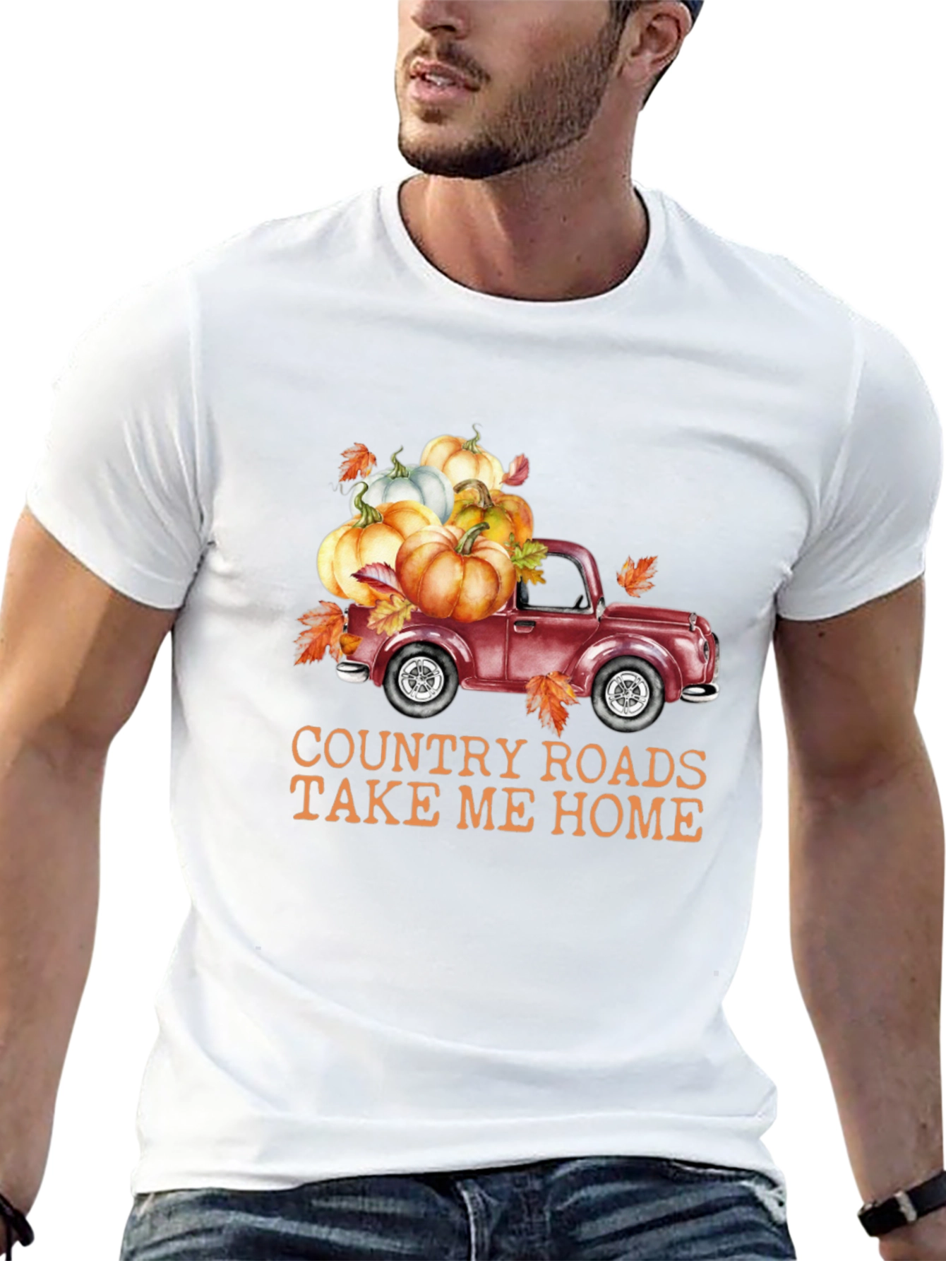 Fall Truck T-Shirt: Country Roads, Autumn Vibes - 13