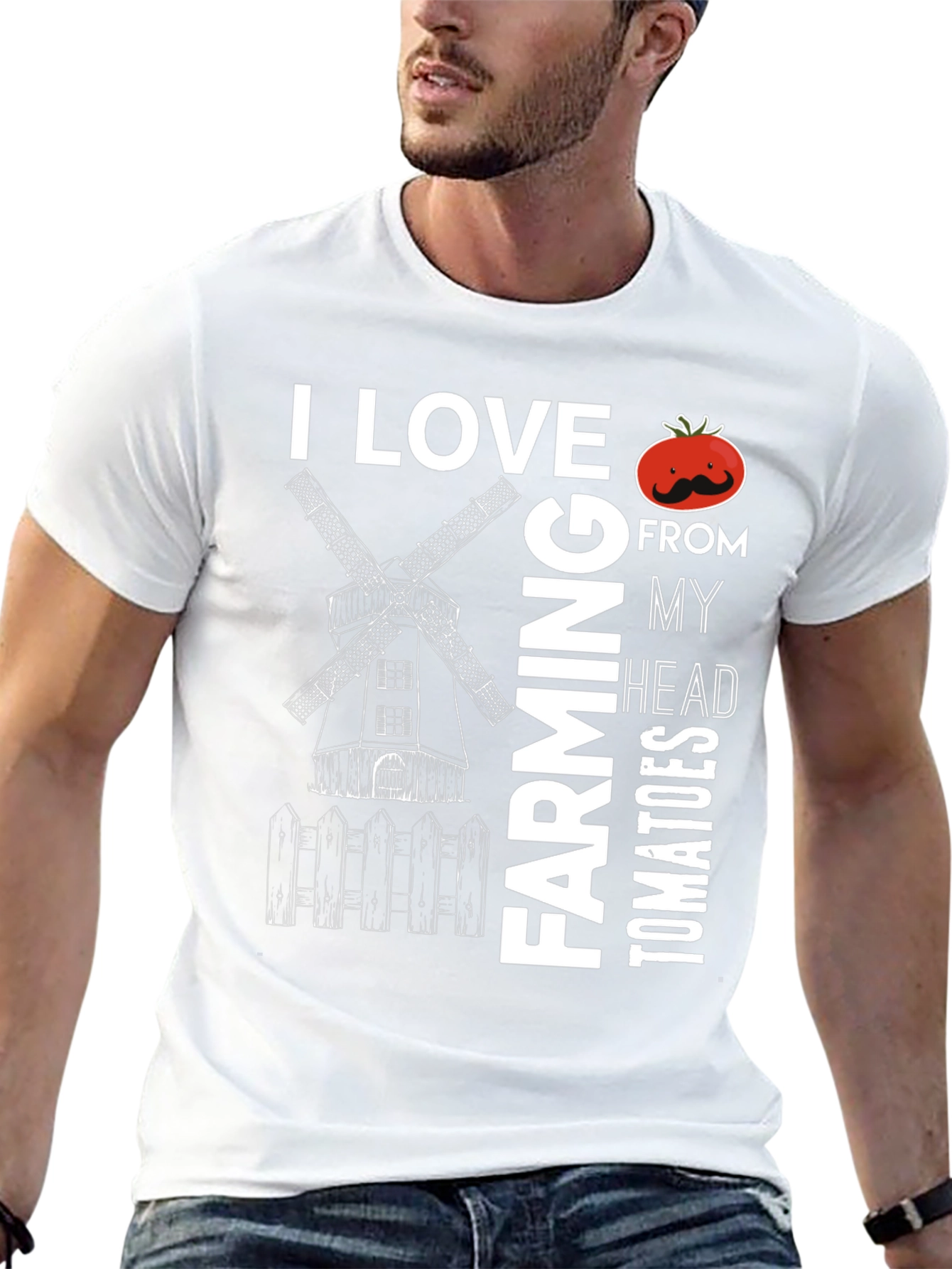 Black I Love Farming Tomatoes T-Shirt - Novelty Graphic Tee view 13