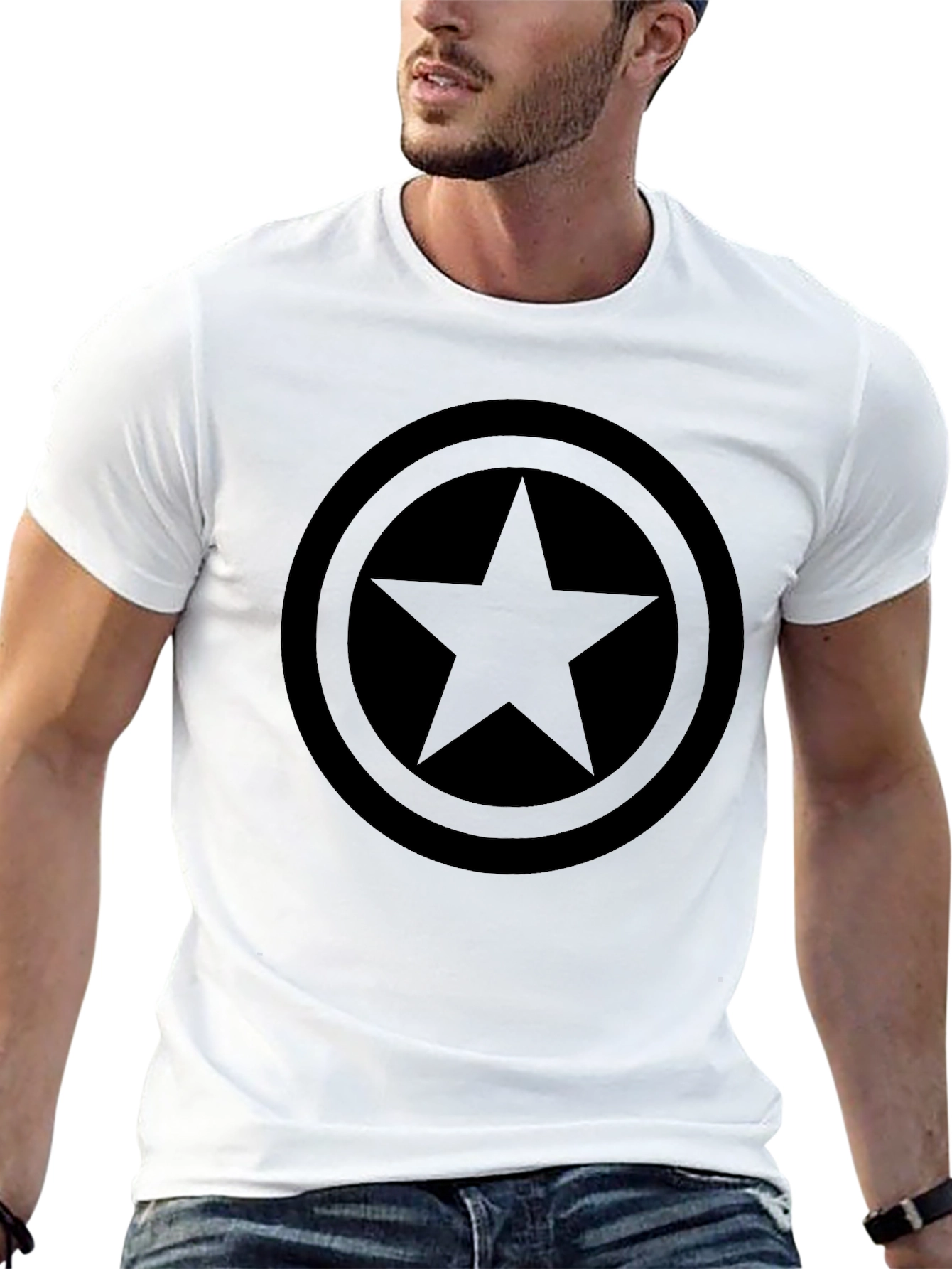 Black Black Star Emblem T-Shirt view 13
