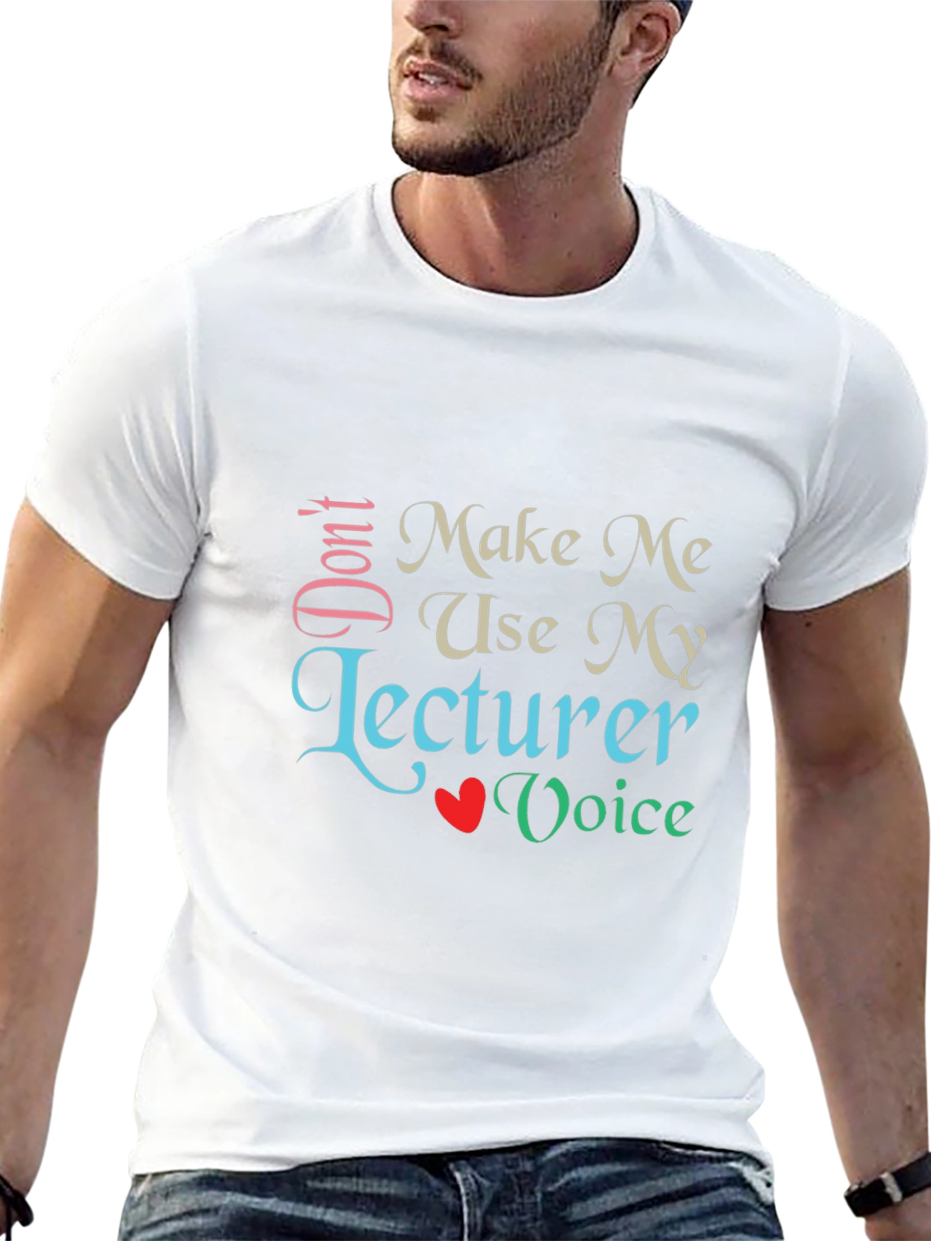 Black Don't Make Me Use My Lecturer Voice T-Shirt view 13