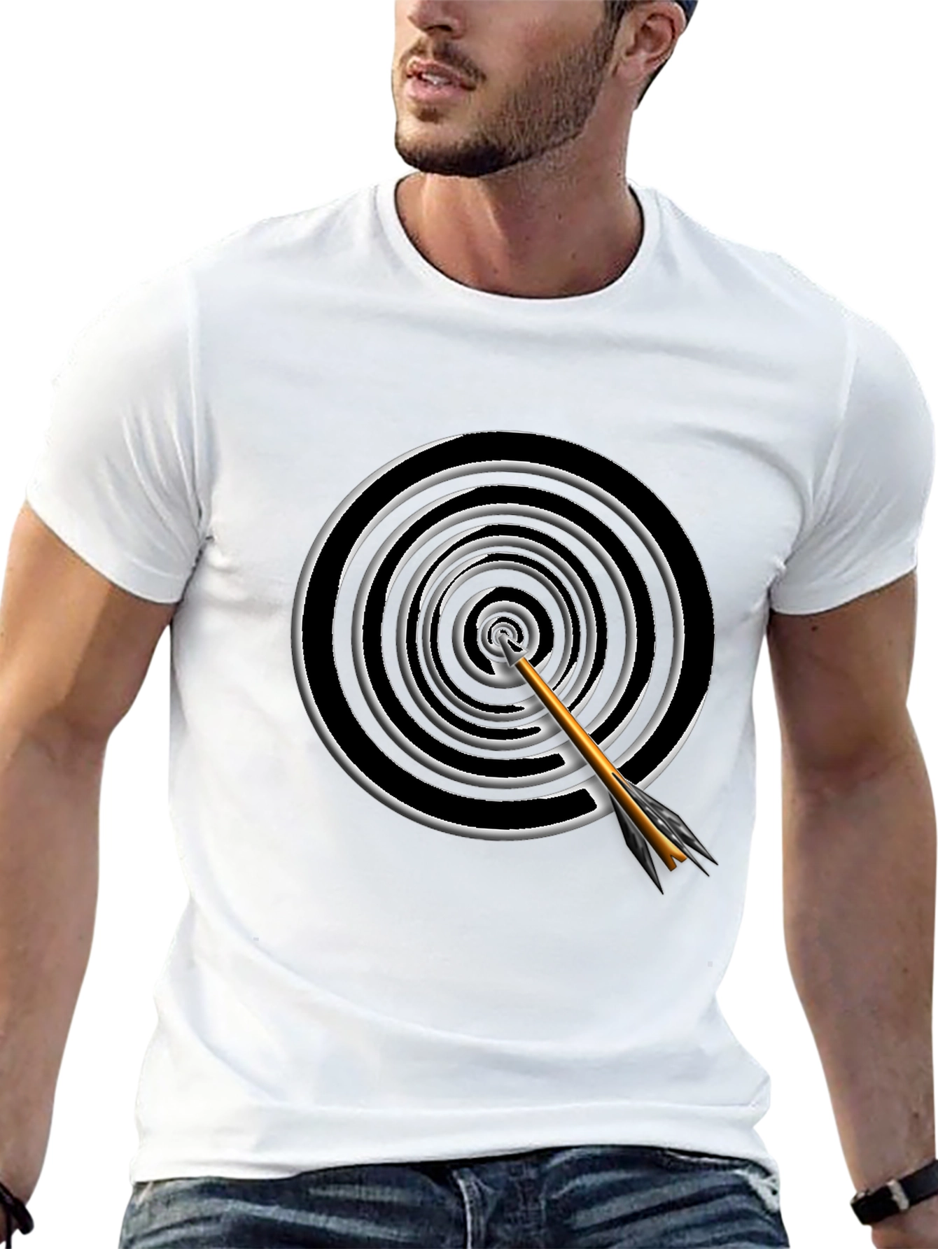 Black Target Arrow Graphic Tee - Black view 13