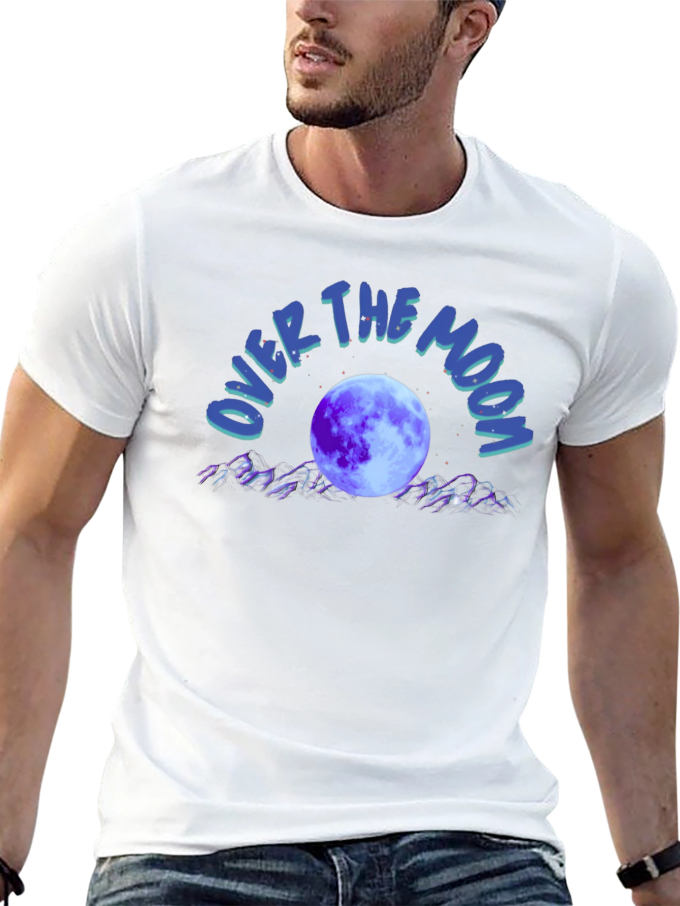 Black Over The Moon Graphic T-Shirt view 13