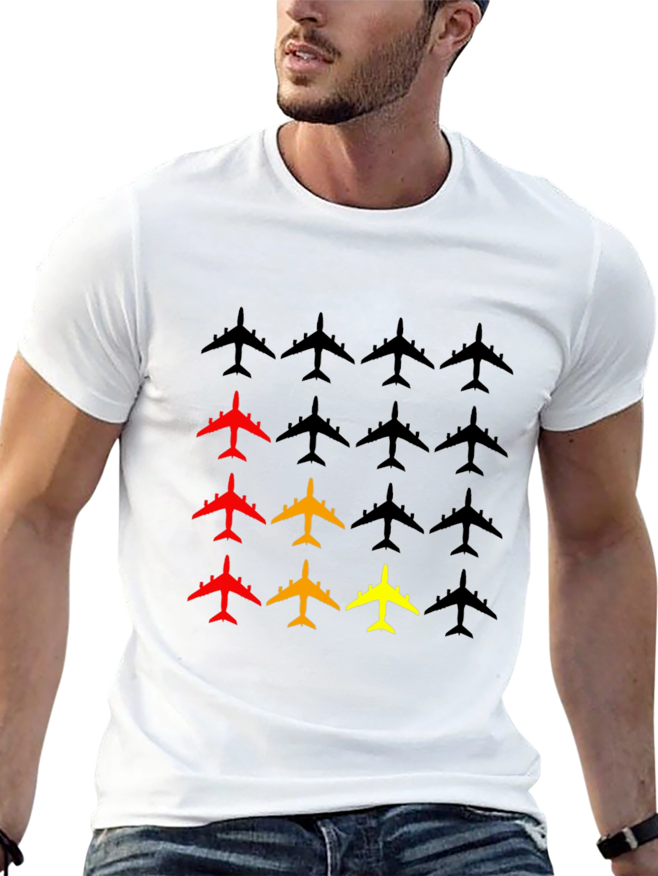 Black Airplane T-Shirt - Graphic Tee for Aviation Enthusiasts view 13