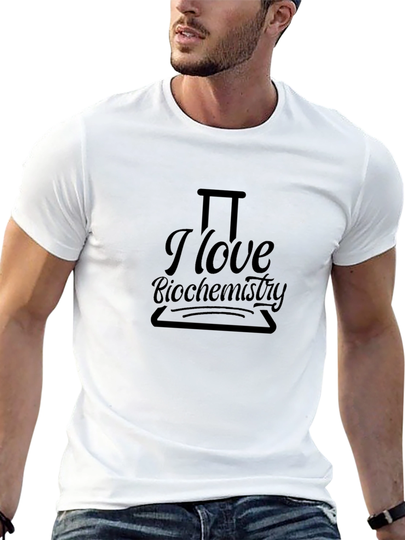 Black I Love Biochemistry T-Shirt - Science Tee view 13