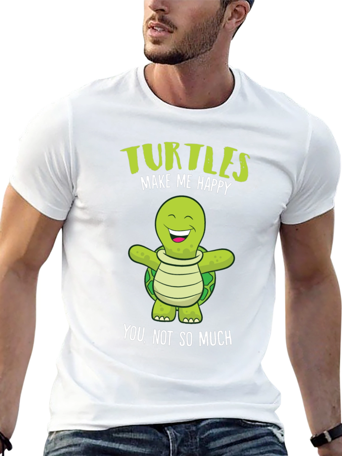 Black Turtles Make Me Happy Graphic Tee view 13