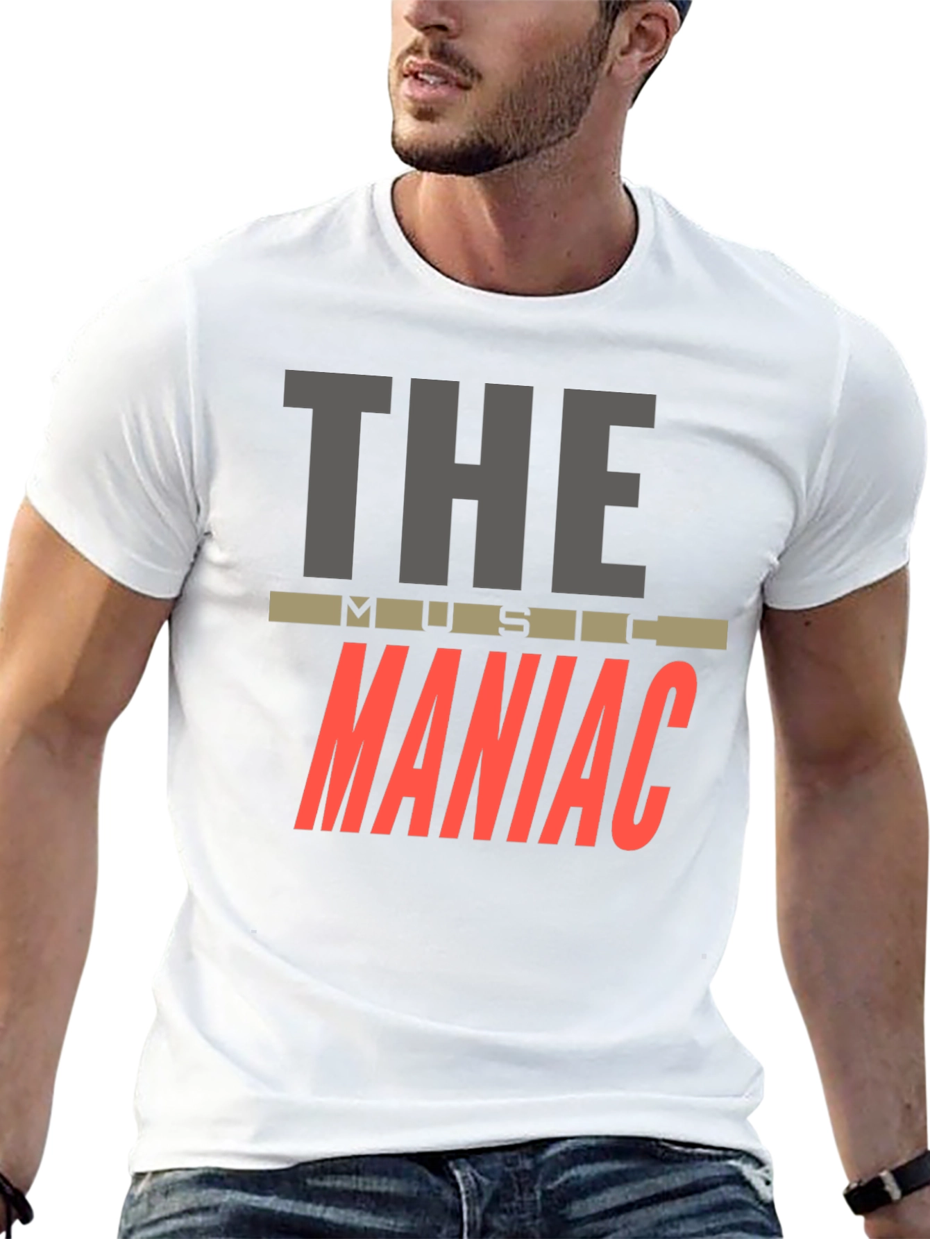 Black The Music Maniac T-Shirt - Black Crew Neck view 13