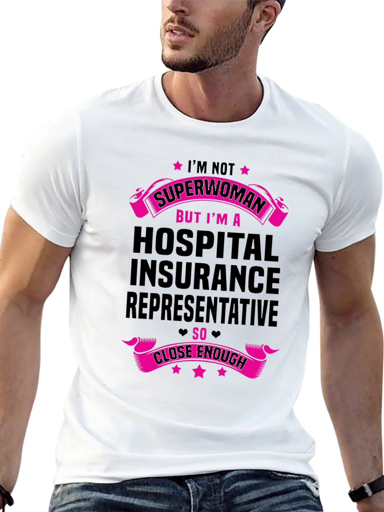 Black Hospital Insurance Rep T-Shirt - Superwoman Alternative view 13