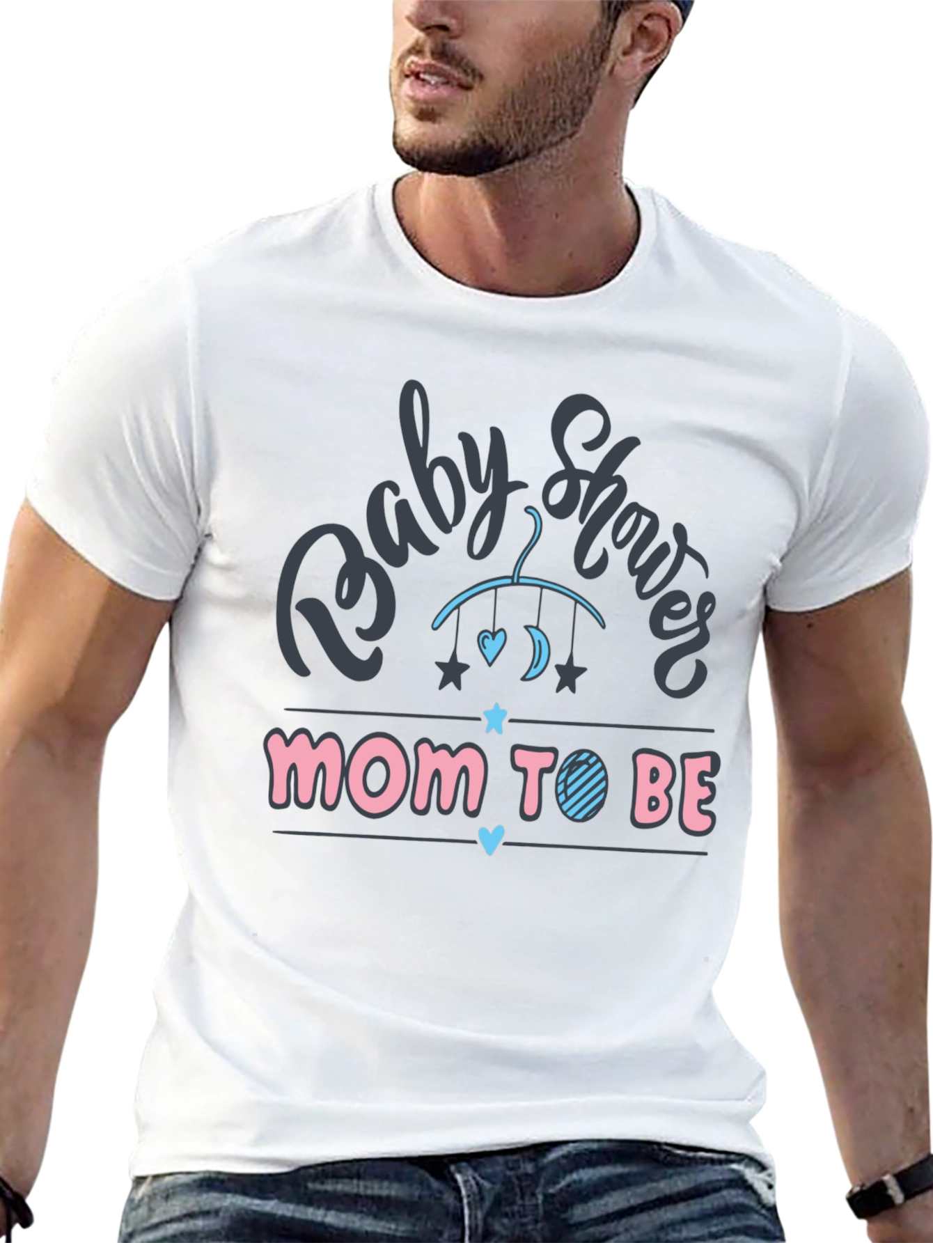 Black Baby Shower Mom-to-Be T-Shirt - New Parent Gift view 13