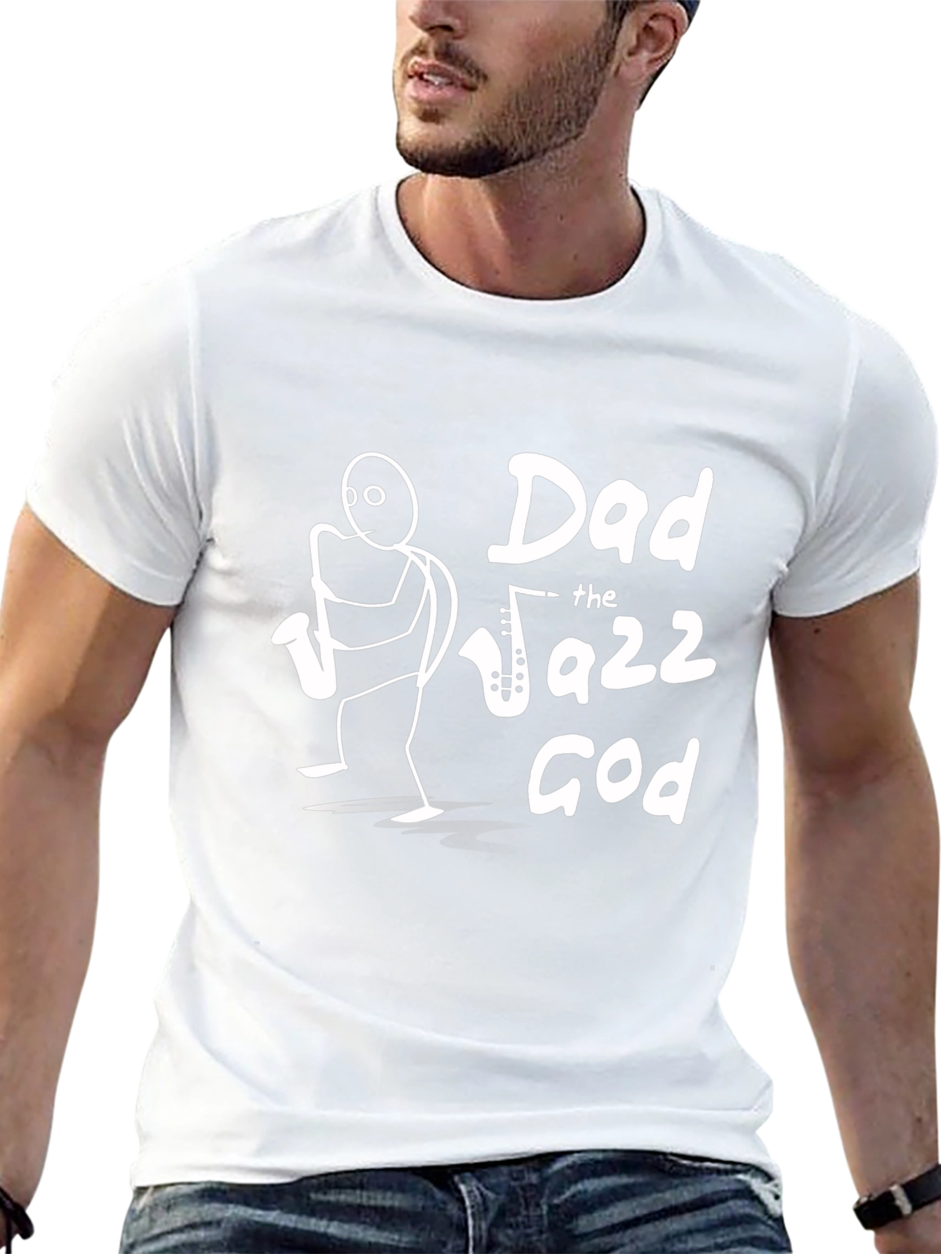 Black Dad The Jazz God T-Shirt view 13