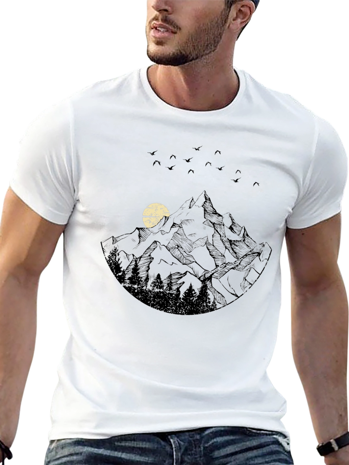 Black Mountain Scene Graphic Tee view 13
