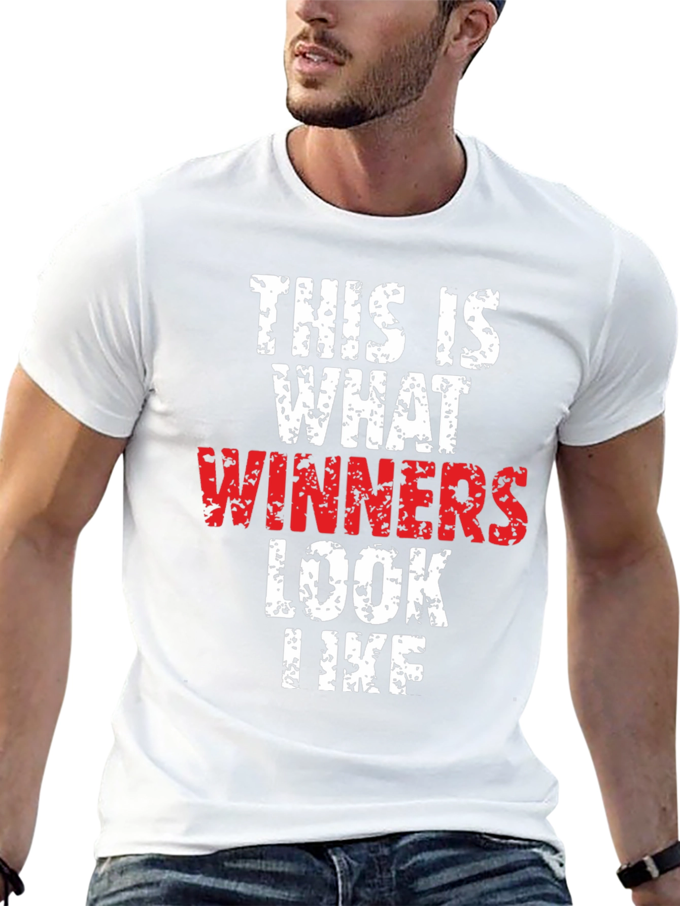Black Winners T-Shirt - Motivational Black Tee view 13