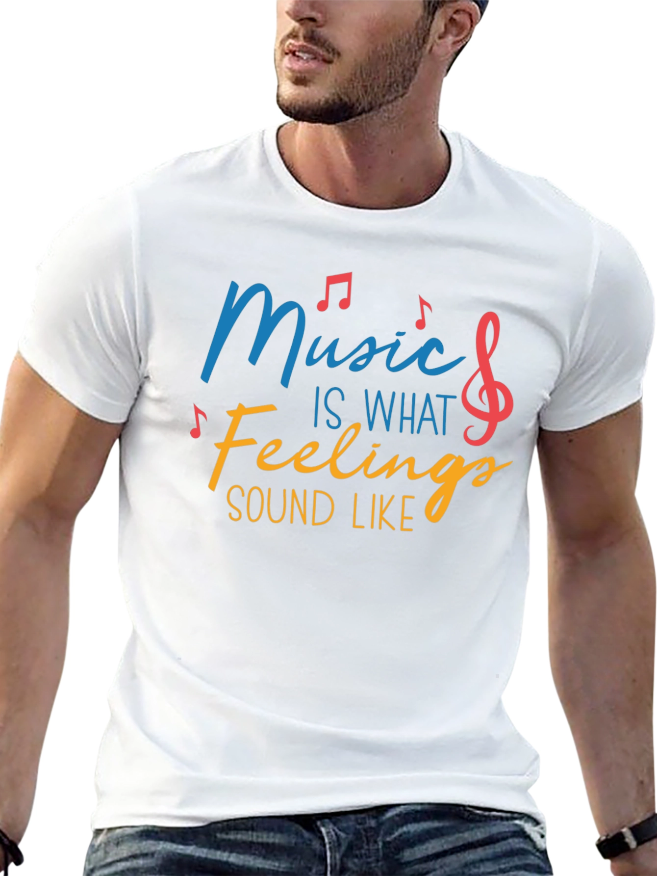 Black Music Is What Feelings Sound Like Graphic T-Shirt view 13