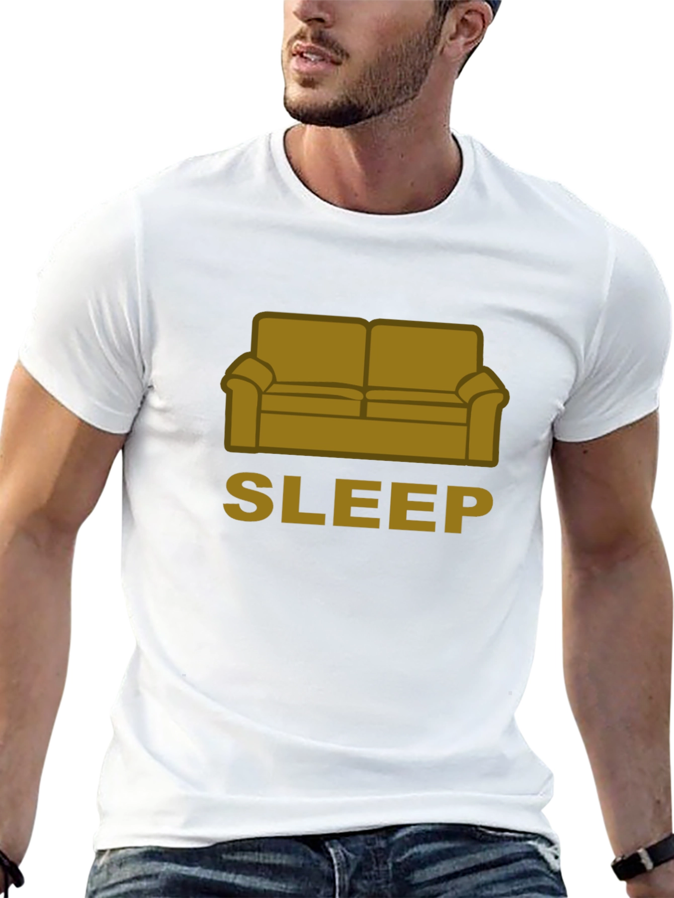 Black Couch Sleep T-Shirt - Relaxing Comfort Style view 13