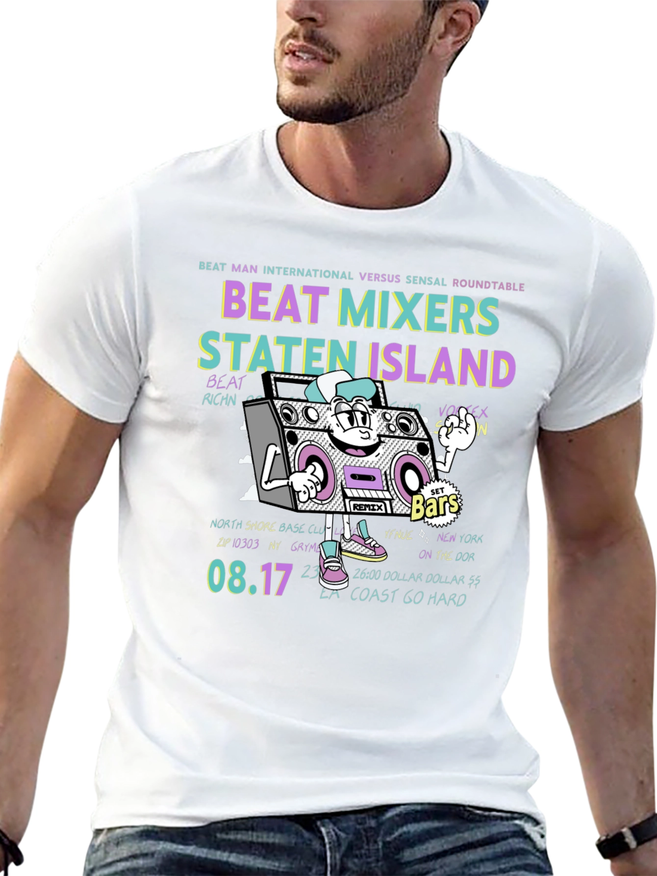 Black Beat Mixers Staten Island T-Shirt view 13