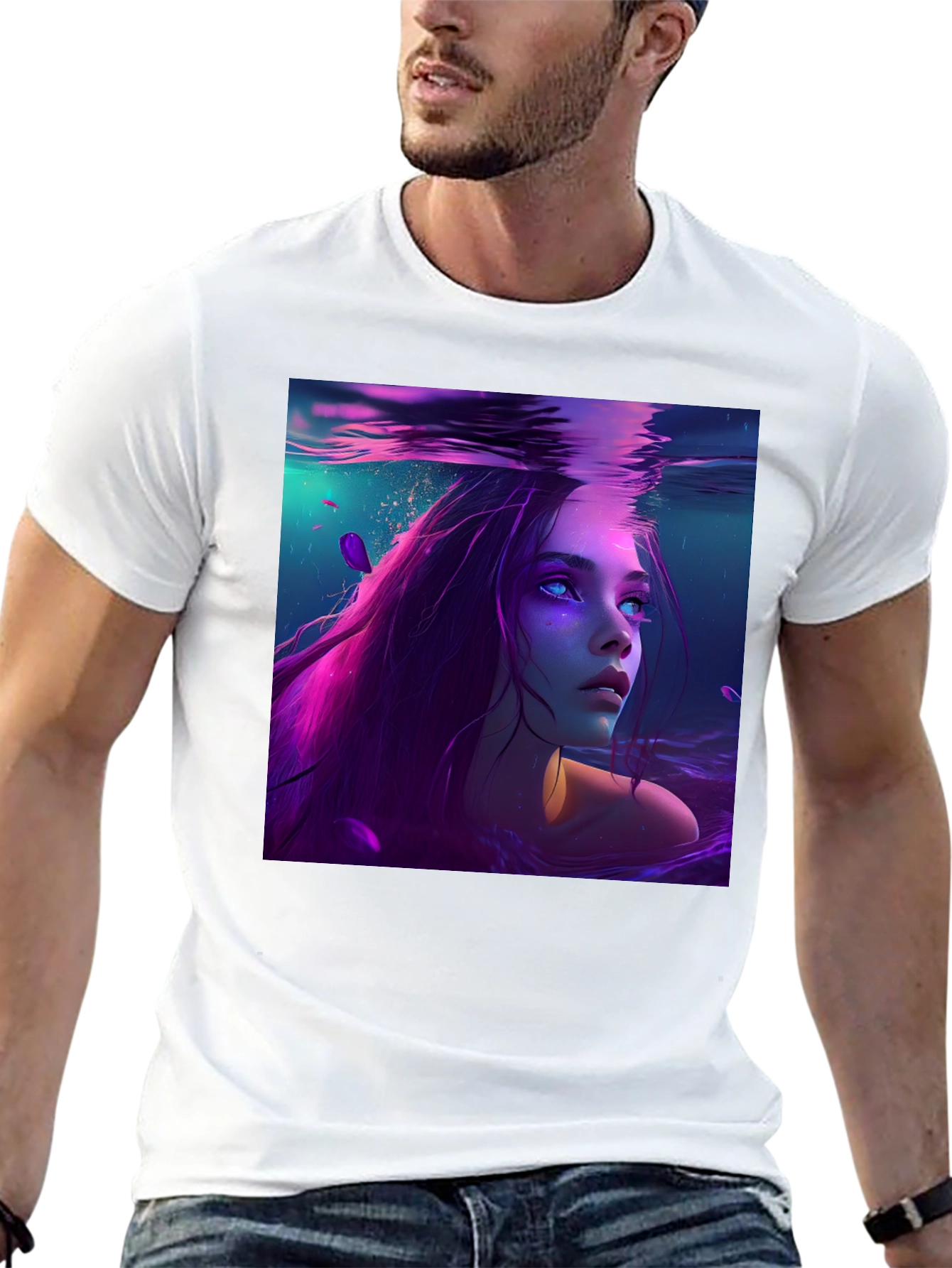 Black Mystic Mermaid Black T-Shirt view 13