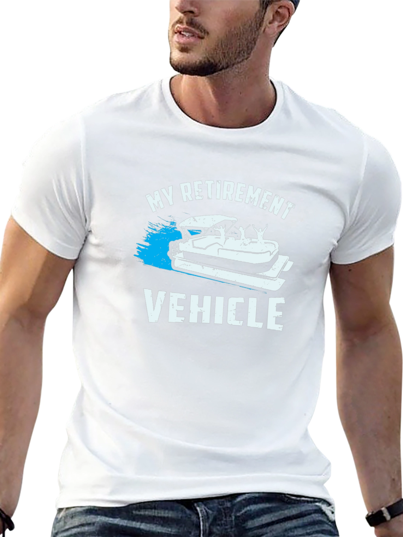 Black My Retirement Vehicle T-Shirt - Pontoon Boat Tee view 13