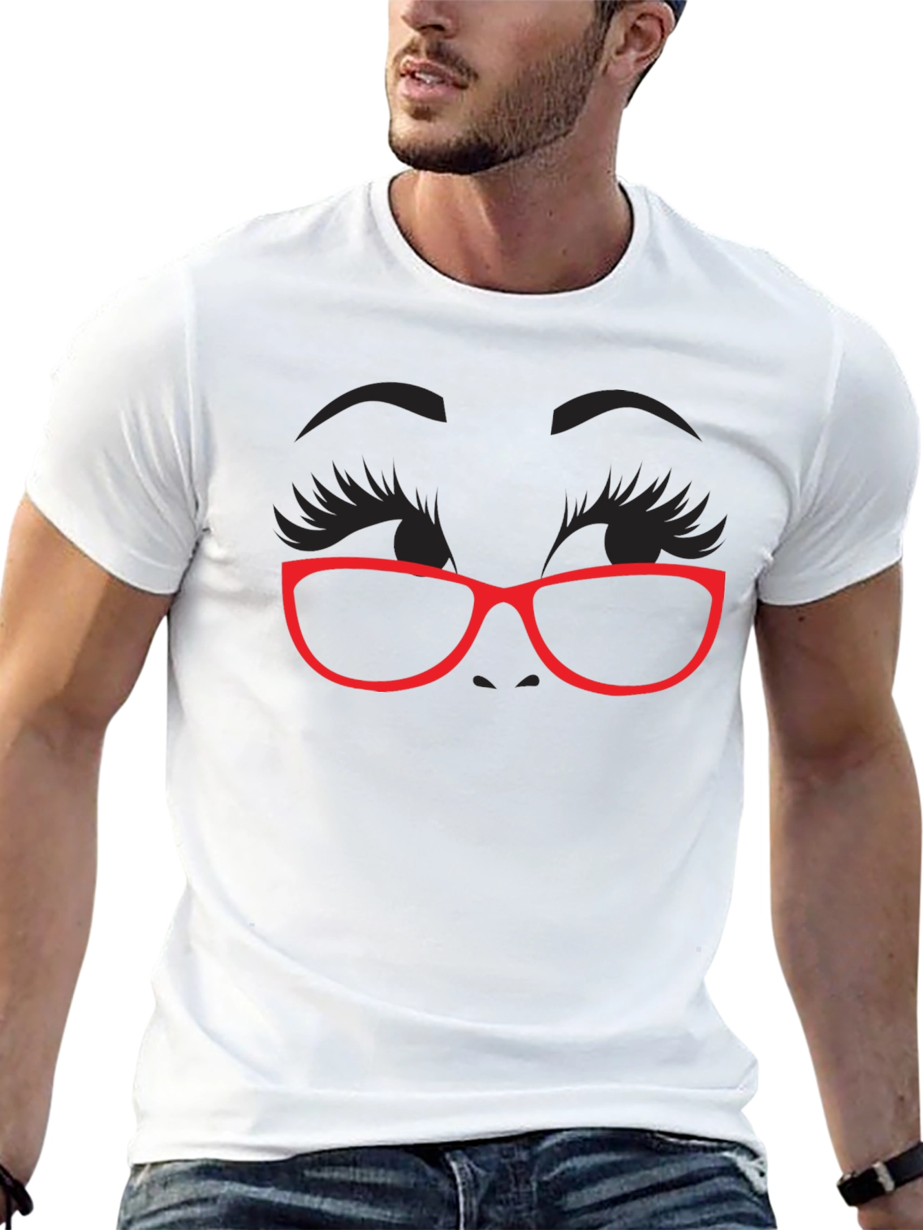 Black Eyeglasses Graphic Tee - Stylish and Unique Design view 13