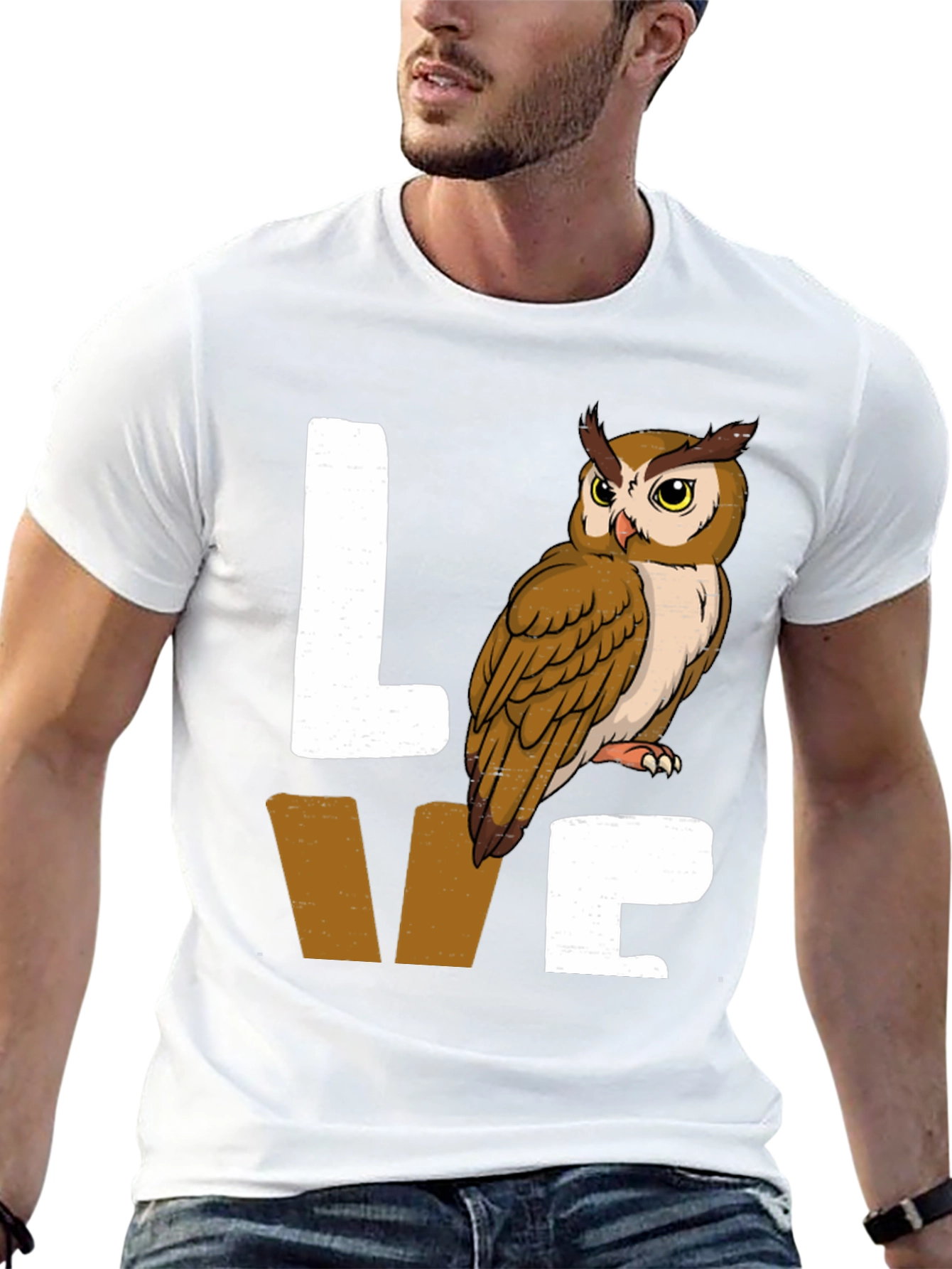 Black Owl Lover Graphic Tee - Black Cotton Blend view 13