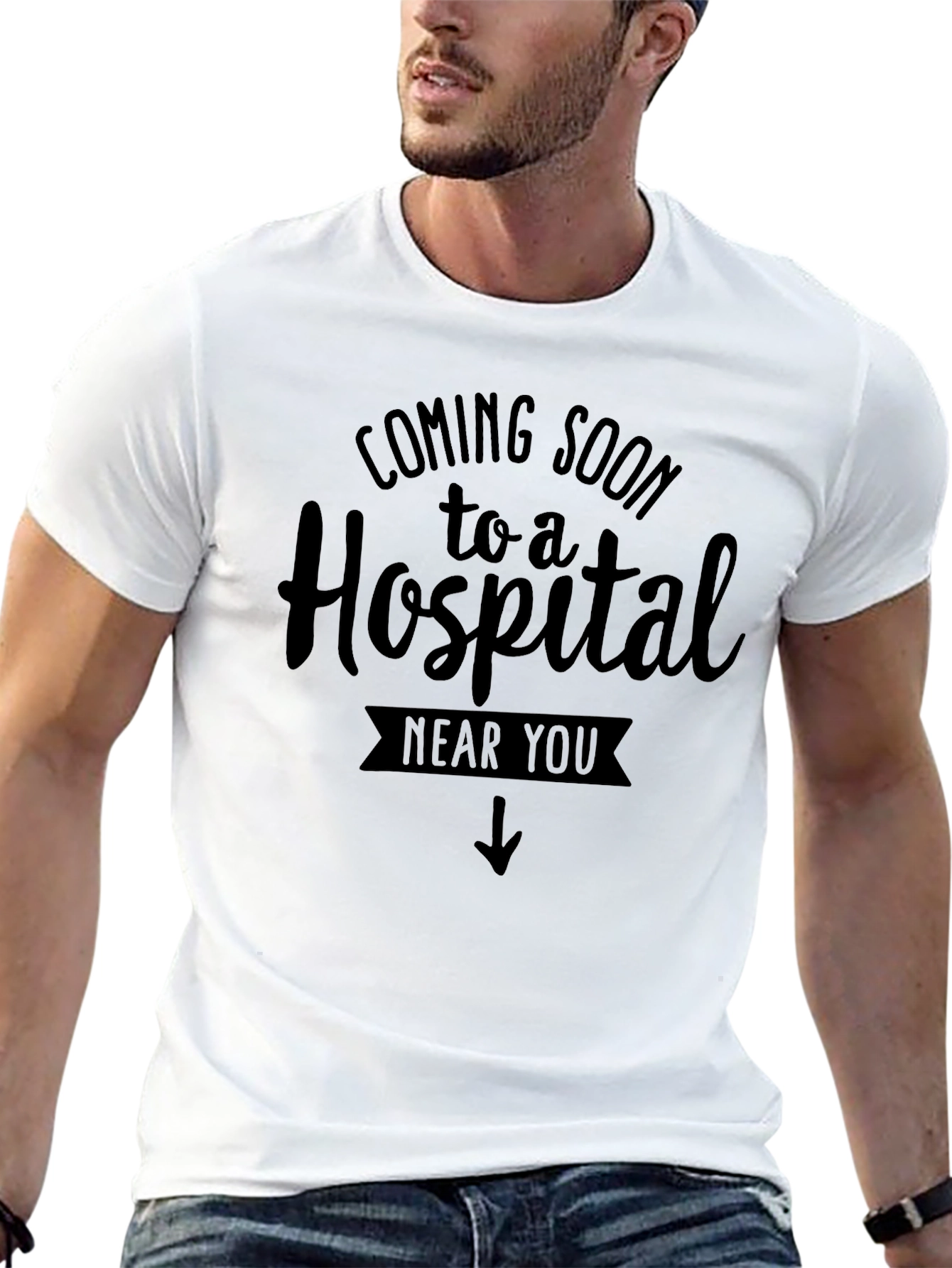 Black Coming Soon to a Hospital T-Shirt view 13