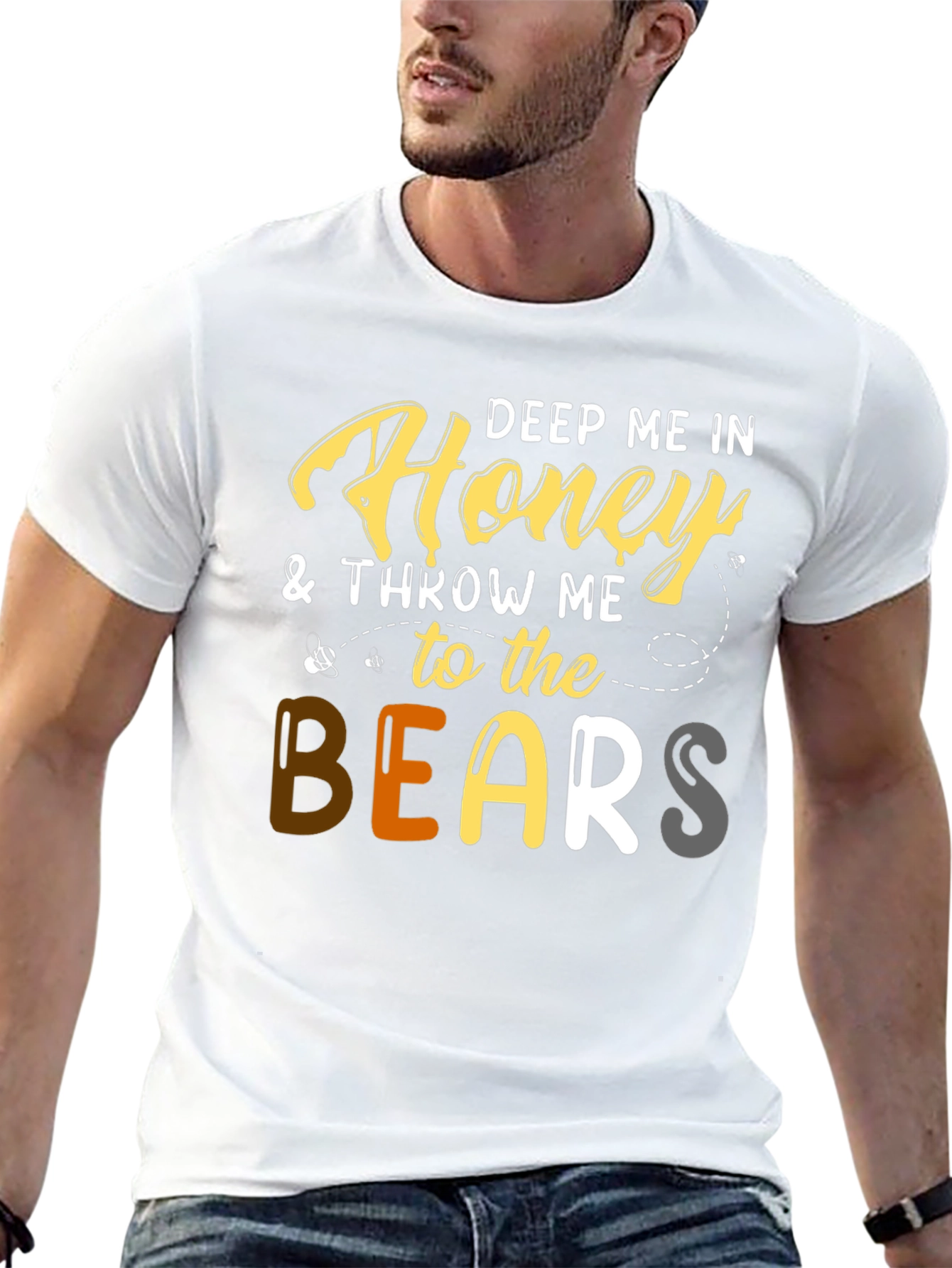 Black Deep Me in Honey Bear Graphic Tee view 13