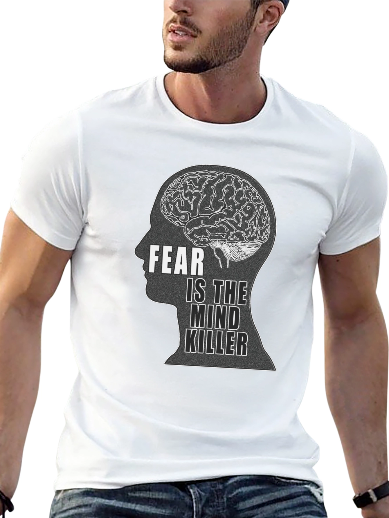 Black Fear is the Mind Killer Black T-Shirt view 13