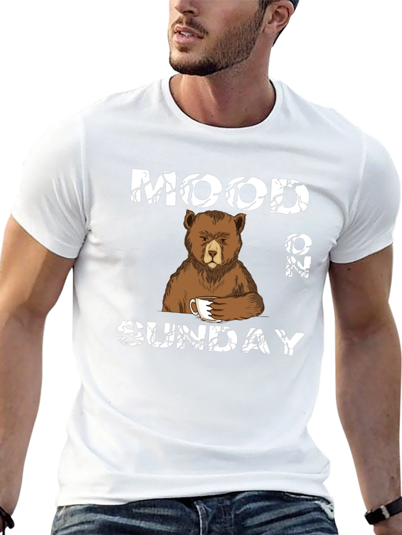 Black Mood on Sunday Bear T-Shirt view 13
