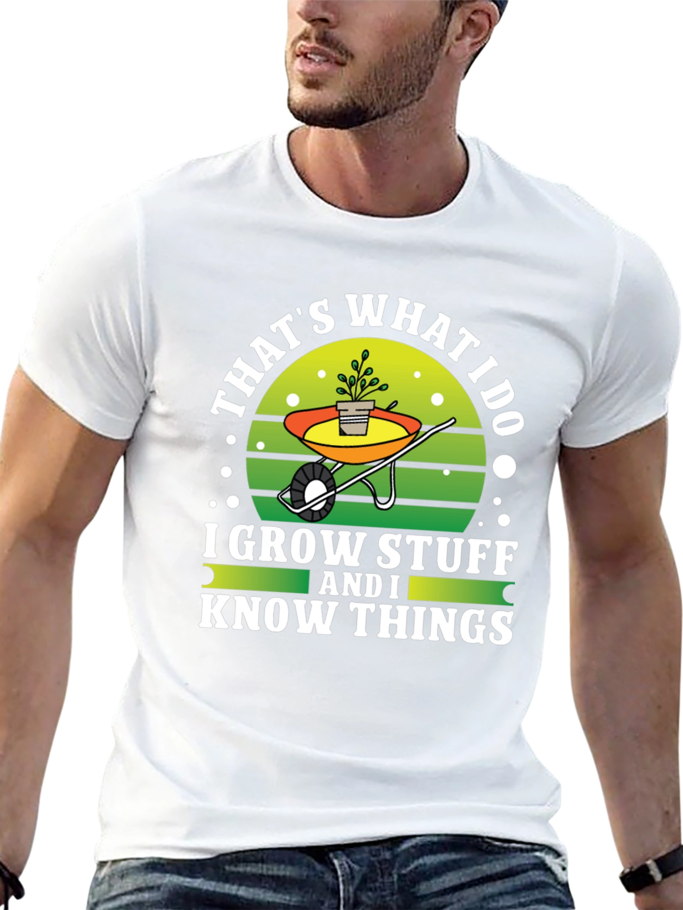 Black Gardener's Tee: I Grow Stuff and I Know Things view 13