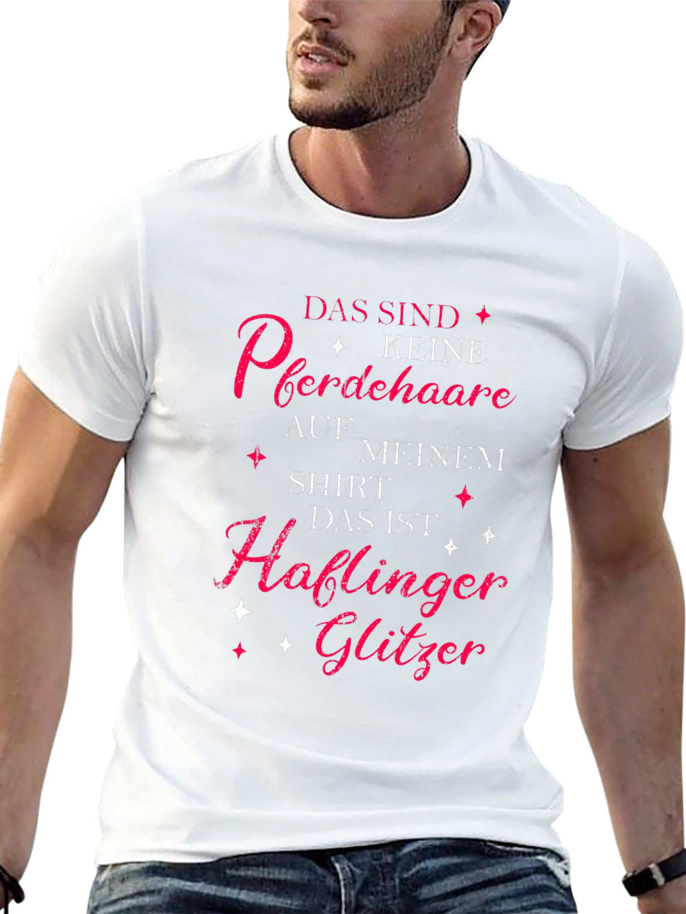 Black Horse Lover T-Shirt: Haflinger Glitter Tee view 13