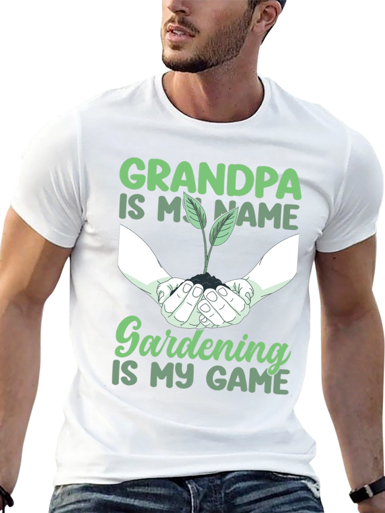 Black Grandpa Gardening T-Shirt view 13