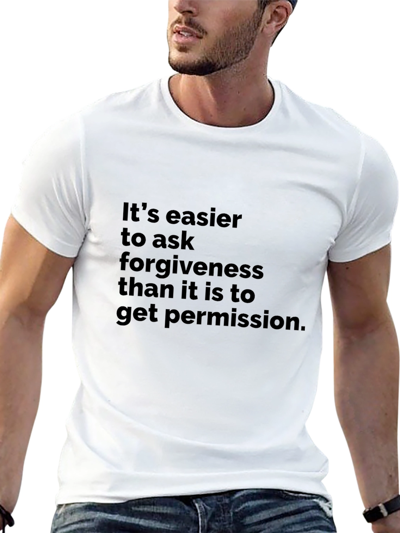 Black Forgiveness T-Shirt - Ask Forgiveness Graphic Tee view 13