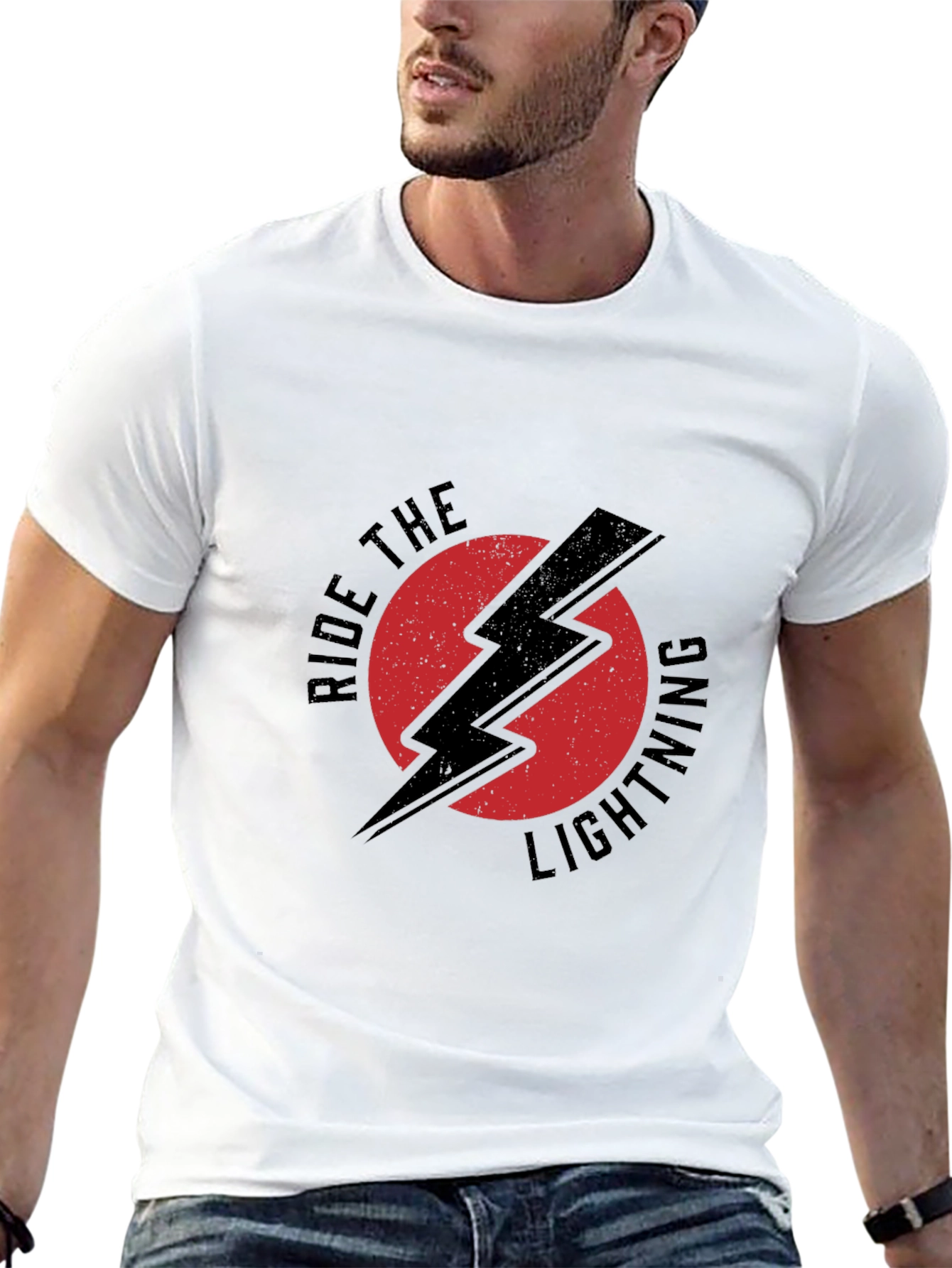 Black Ride The Lightning Graphic Tee - Black view 13