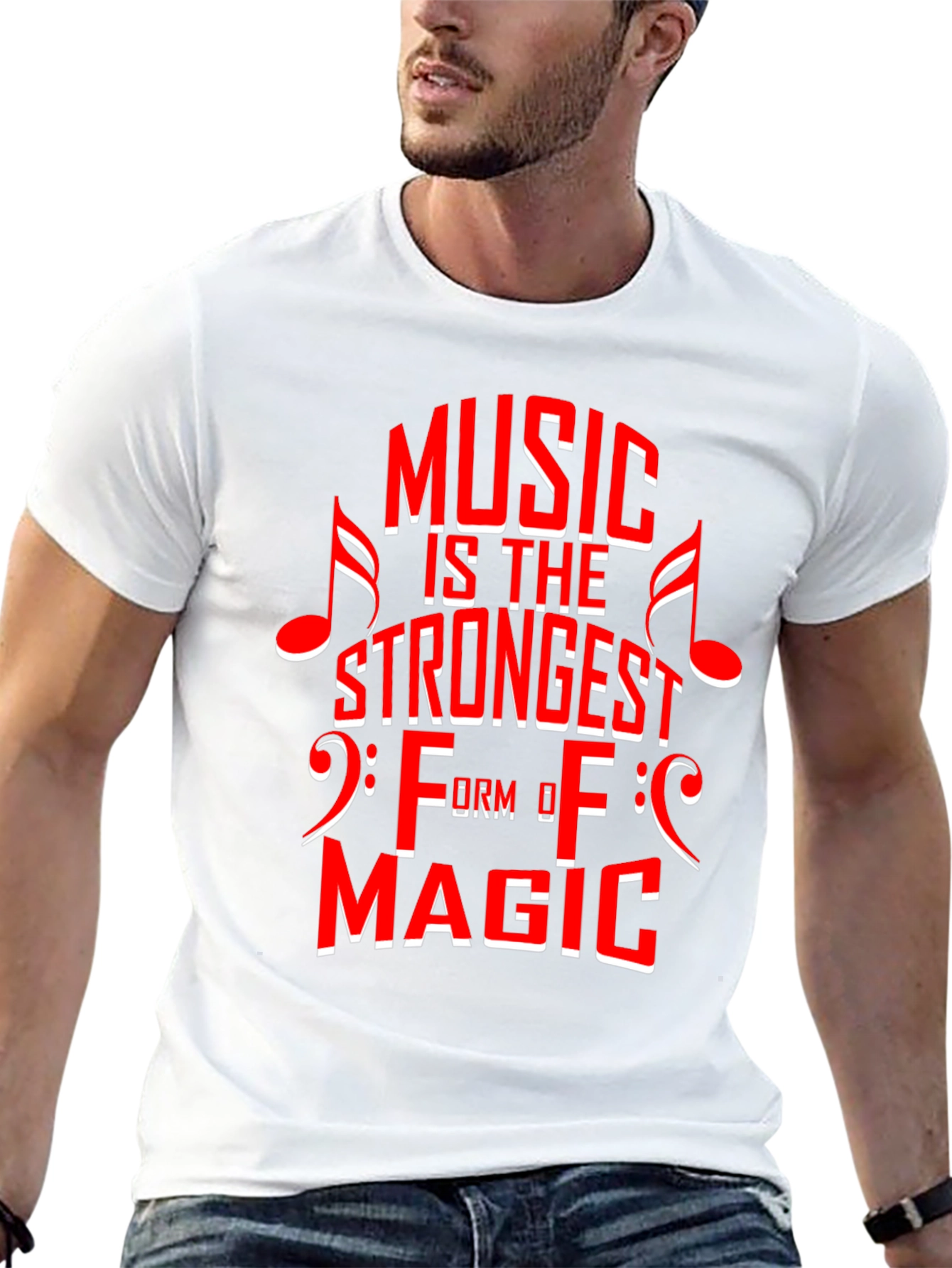 Black Music is Magic Graphic Tee - Black Cotton T-Shirt view 13