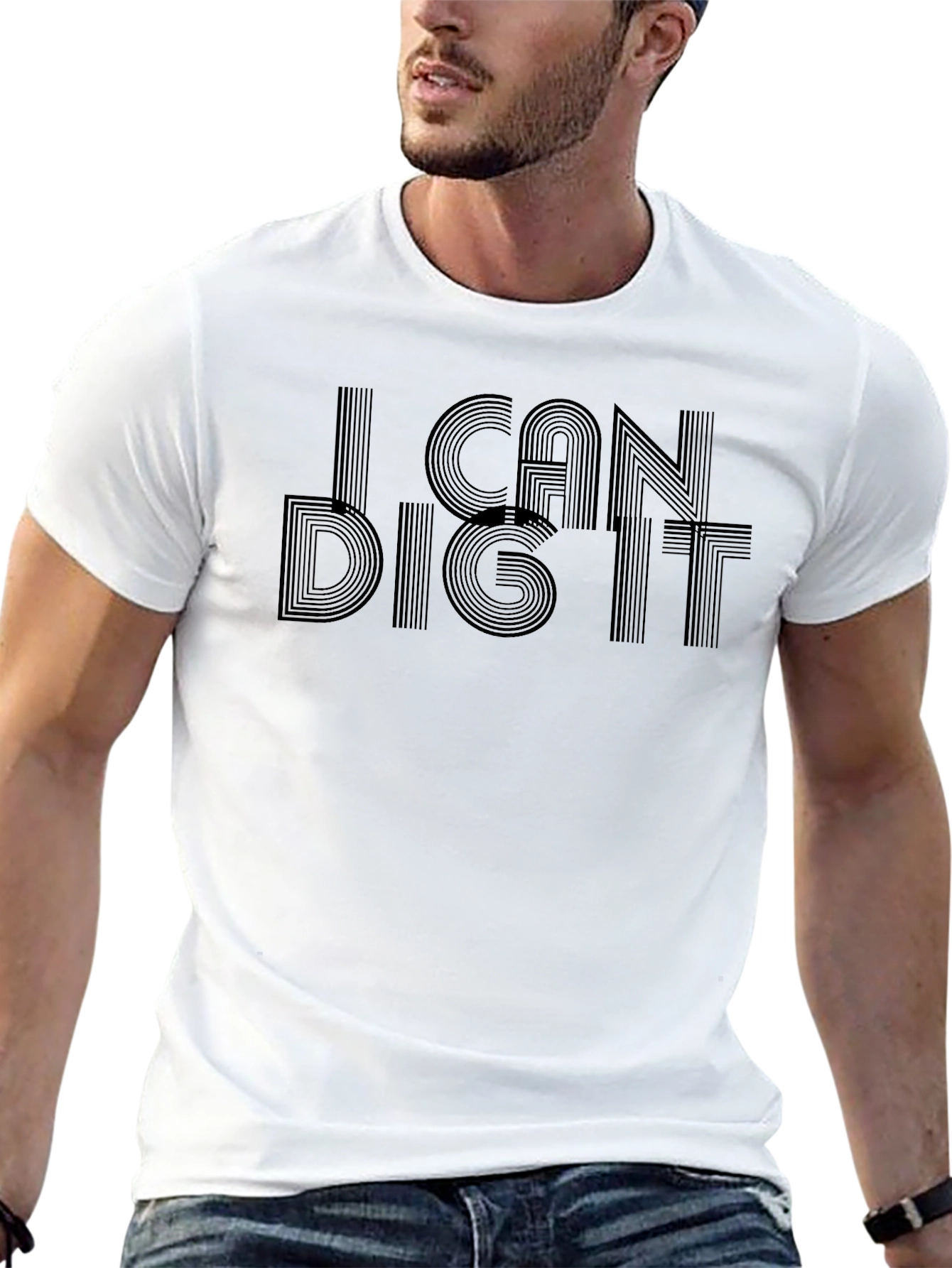 Black I Can Dig It Black T-Shirt - Cool Retro Style view 13