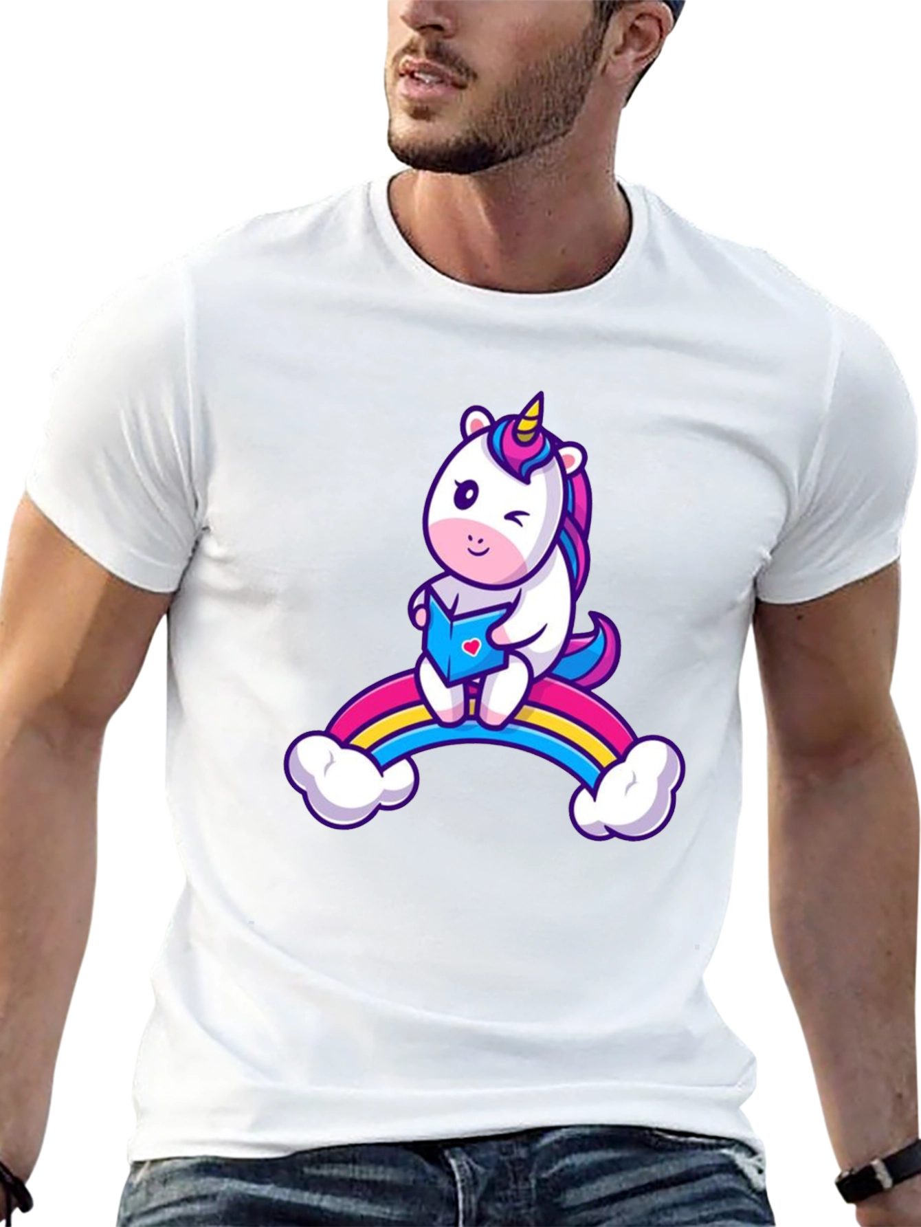 Black Unicorn Rainbow T-Shirt - Magical Fun Style view 13