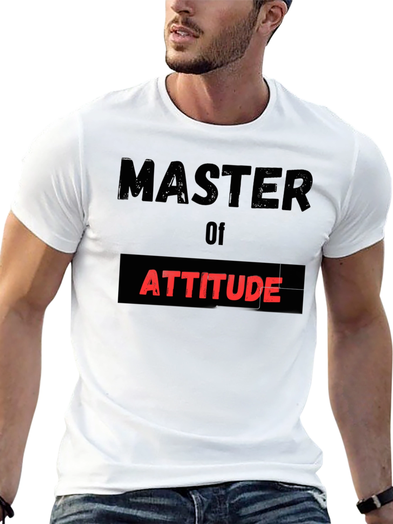 Black Master of Attitude Black T-Shirt view 13