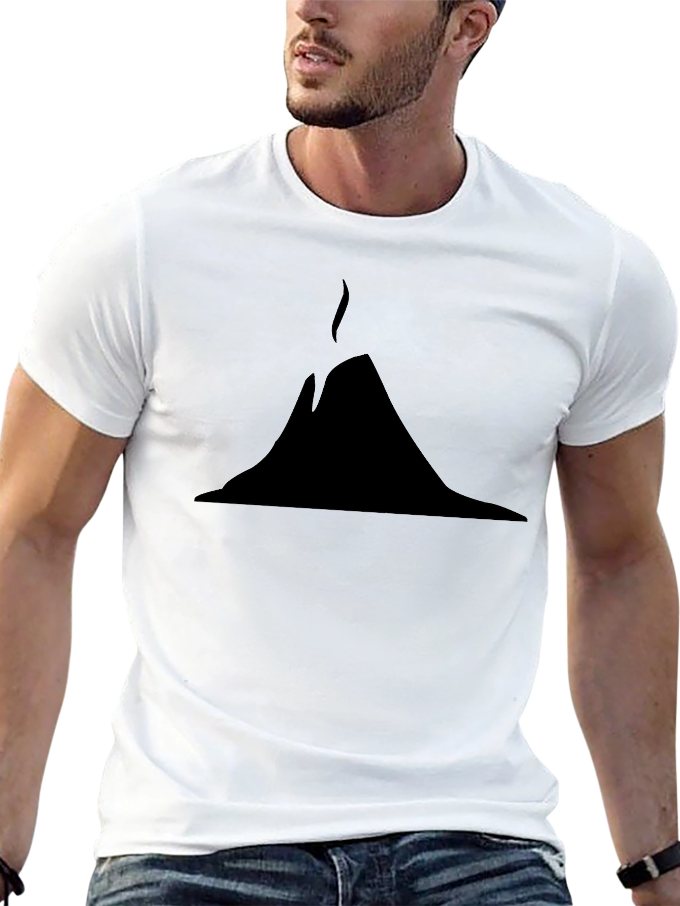 Black Erupting Volcano Graphic Tee - Black view 13