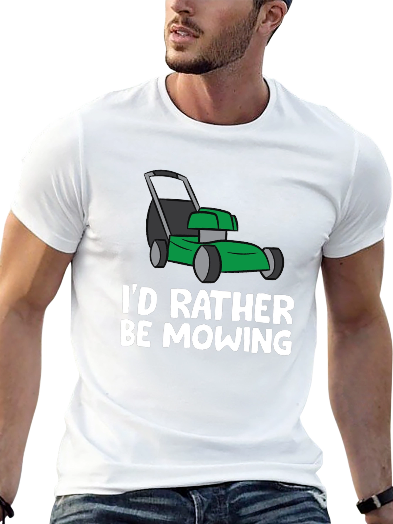 Black Funny Mowing T-Shirt - Lawn Care Humor view 13
