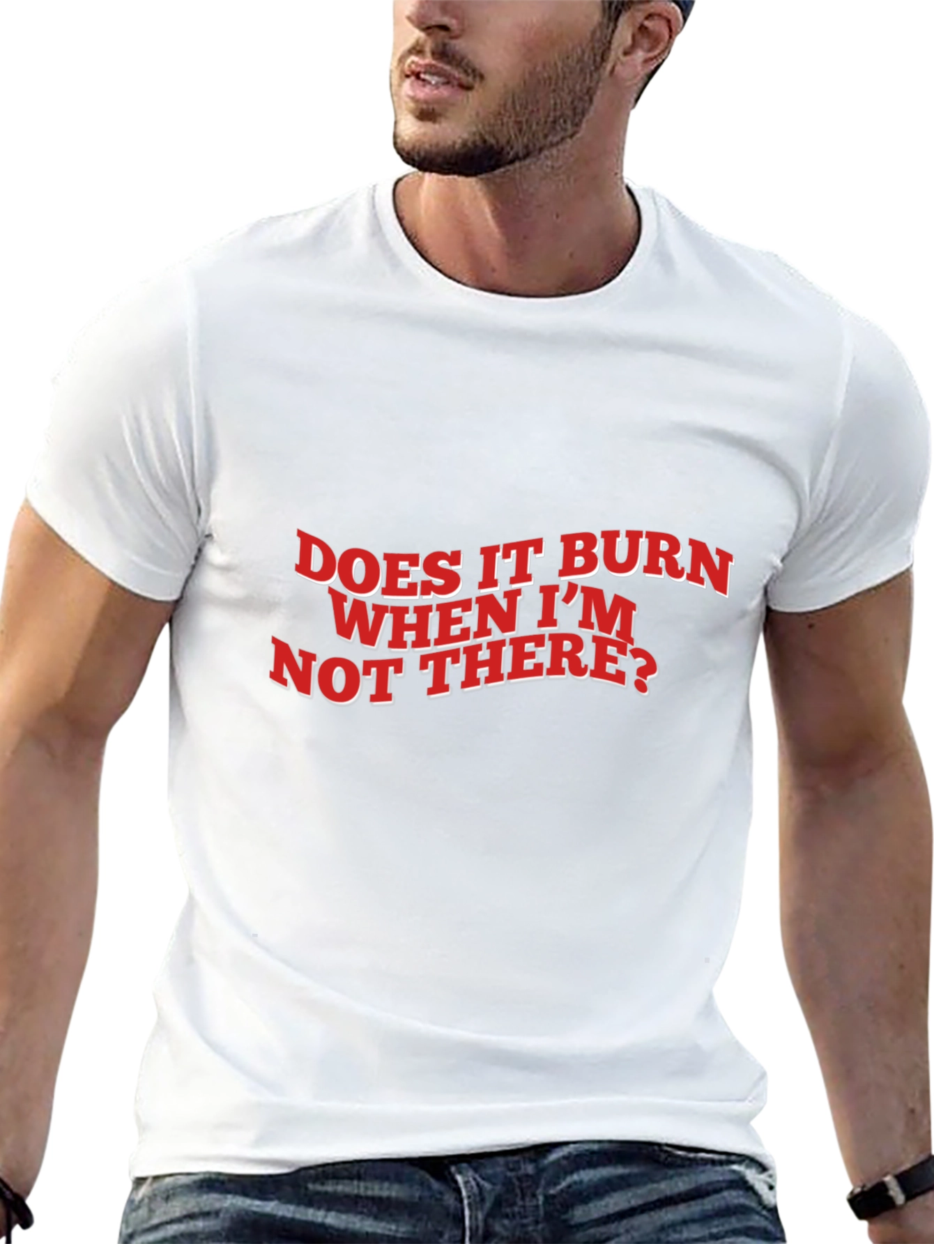 Black Does it Burn T-Shirt view 13