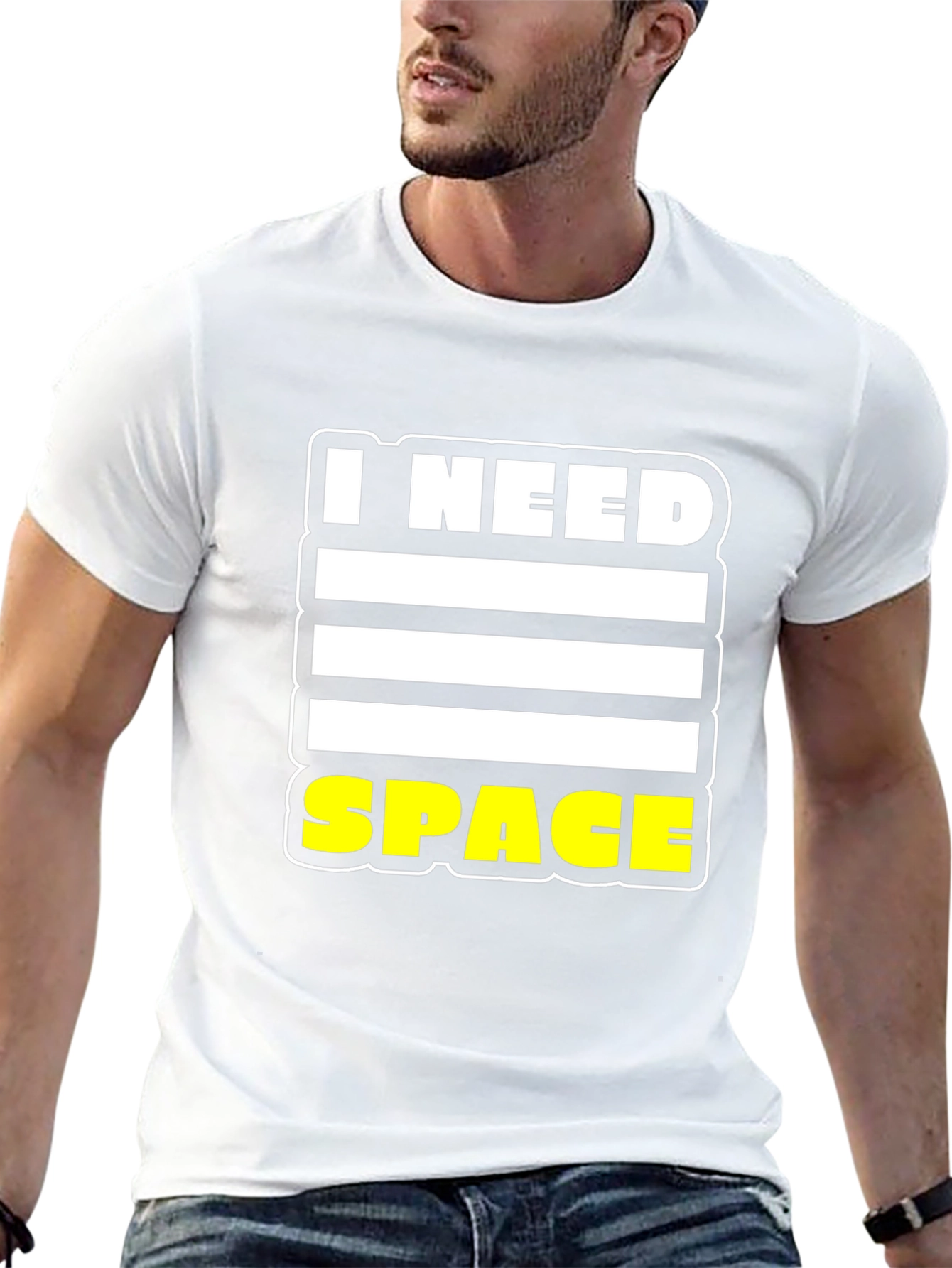 Black I Need Space T-Shirt - Bold Graphic Tee view 13